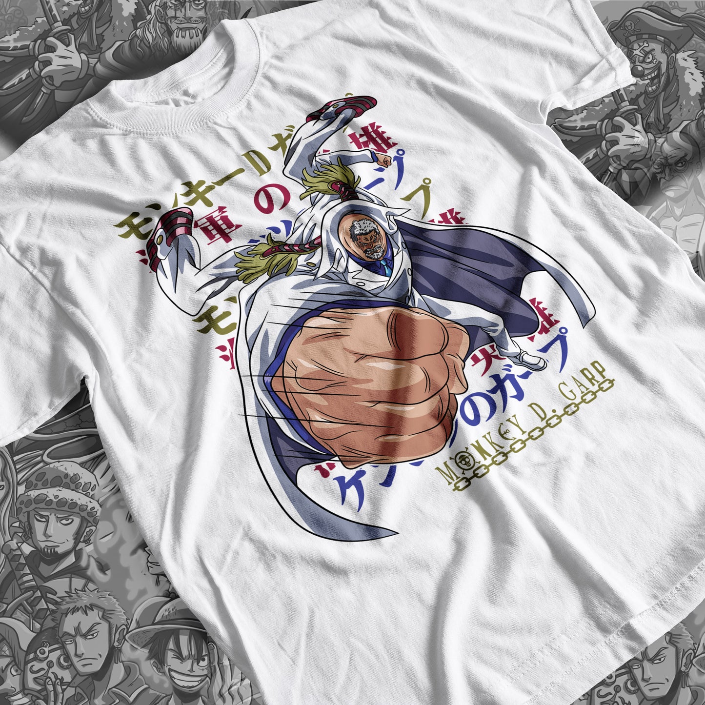 One Piece - Monkey D Garp One 01 Premium Anime Design, High Quality DTF Print, 100% Cotton Shirt