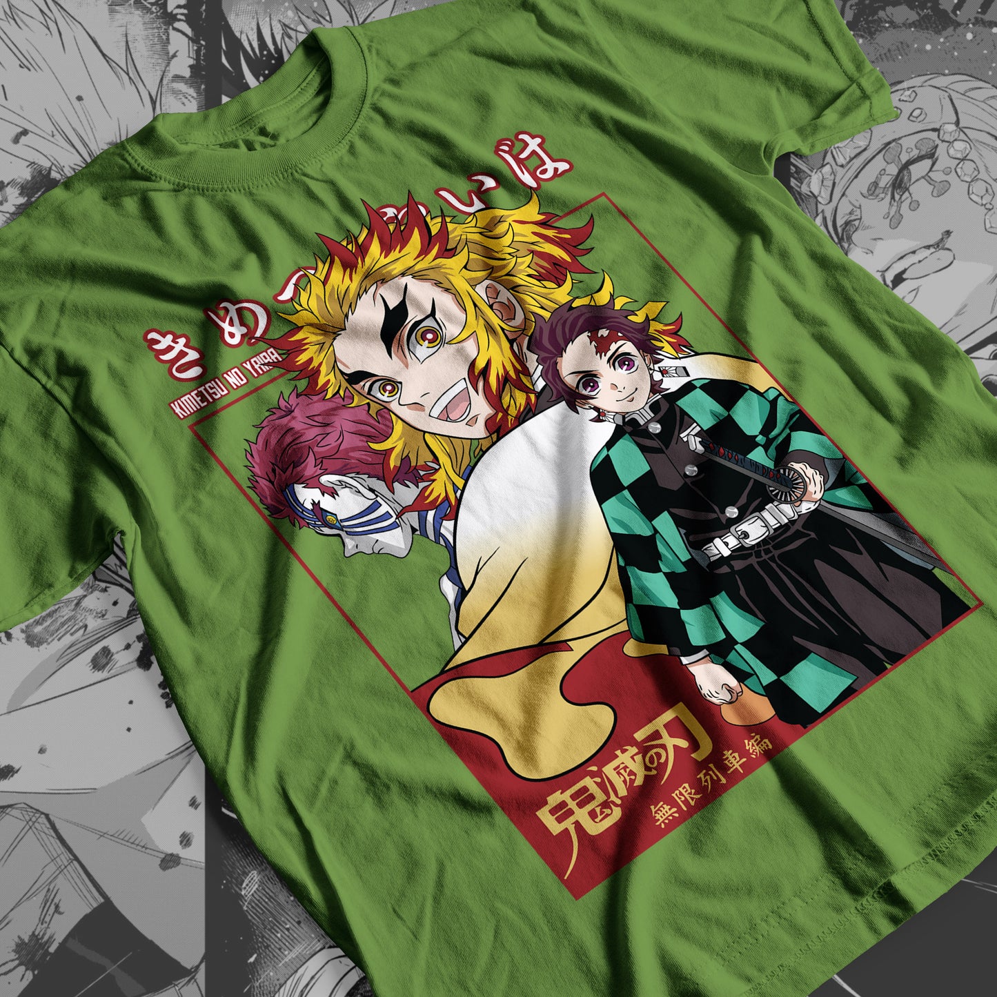 Demon Slayer - Kyojuro Rengoku 04 Premium Anime Design, High Quality DTF Print, 100% Cotton Shirt