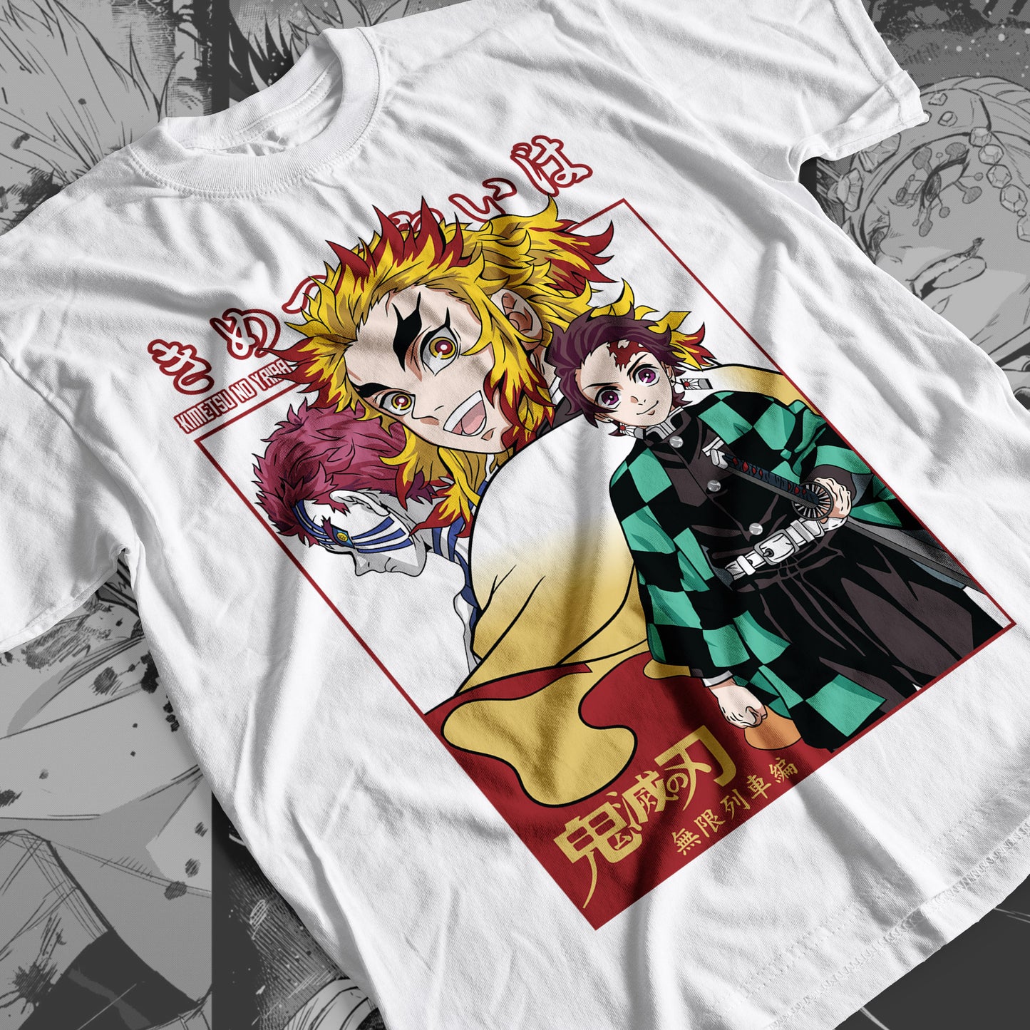 Demon Slayer - Kyojuro Rengoku 04 Premium Anime Design, High Quality DTF Print, 100% Cotton Shirt