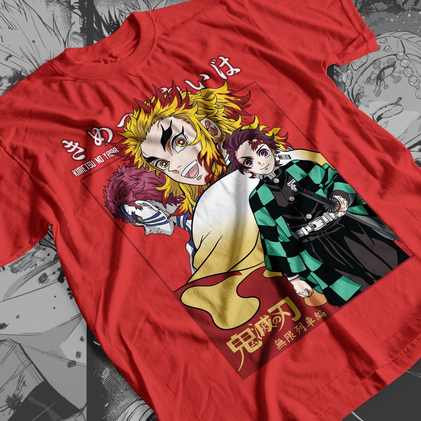 Demon Slayer - Kyojuro Rengoku 04 Premium Anime Design, High Quality DTF Print, 100% Cotton Shirt