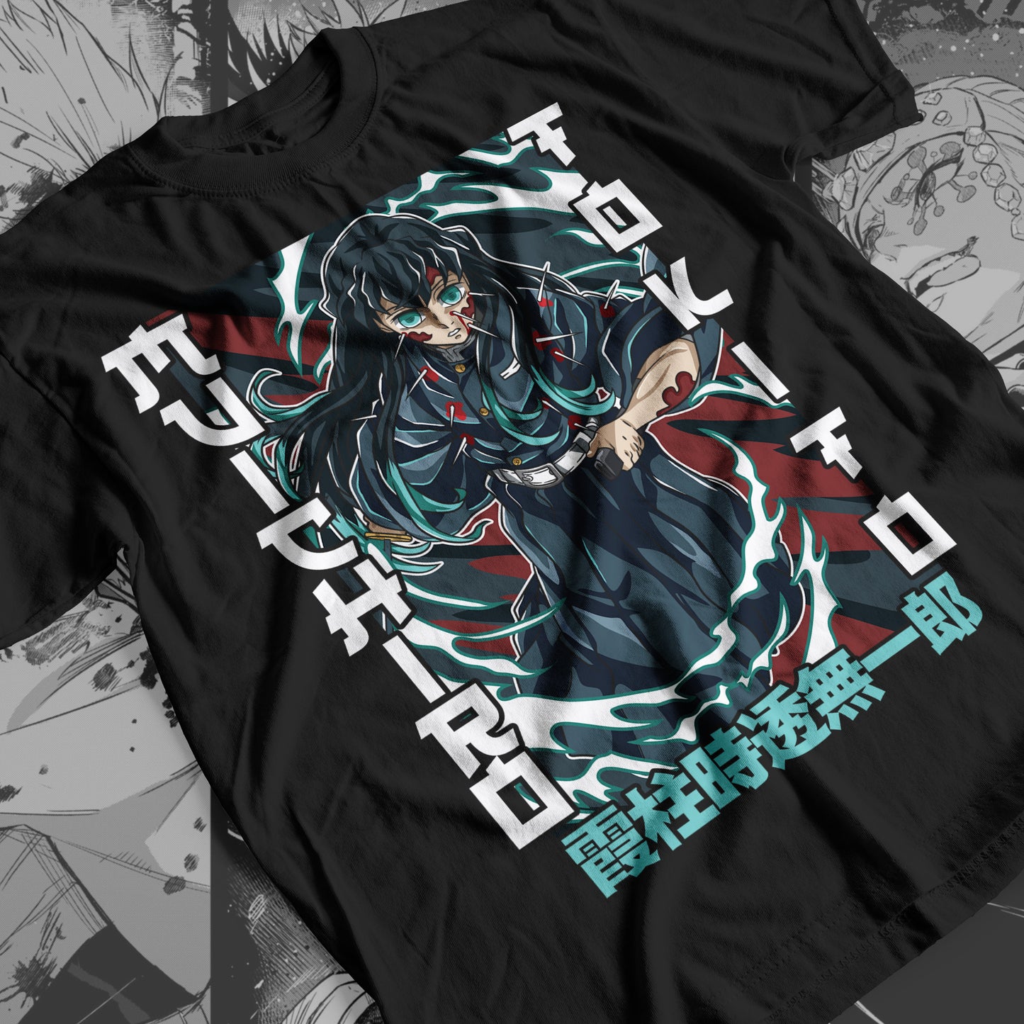 Demon Slayer - Muichiro Tokito 06 Premium Anime Design, High Quality DTF Print, 100% Cotton Shirt