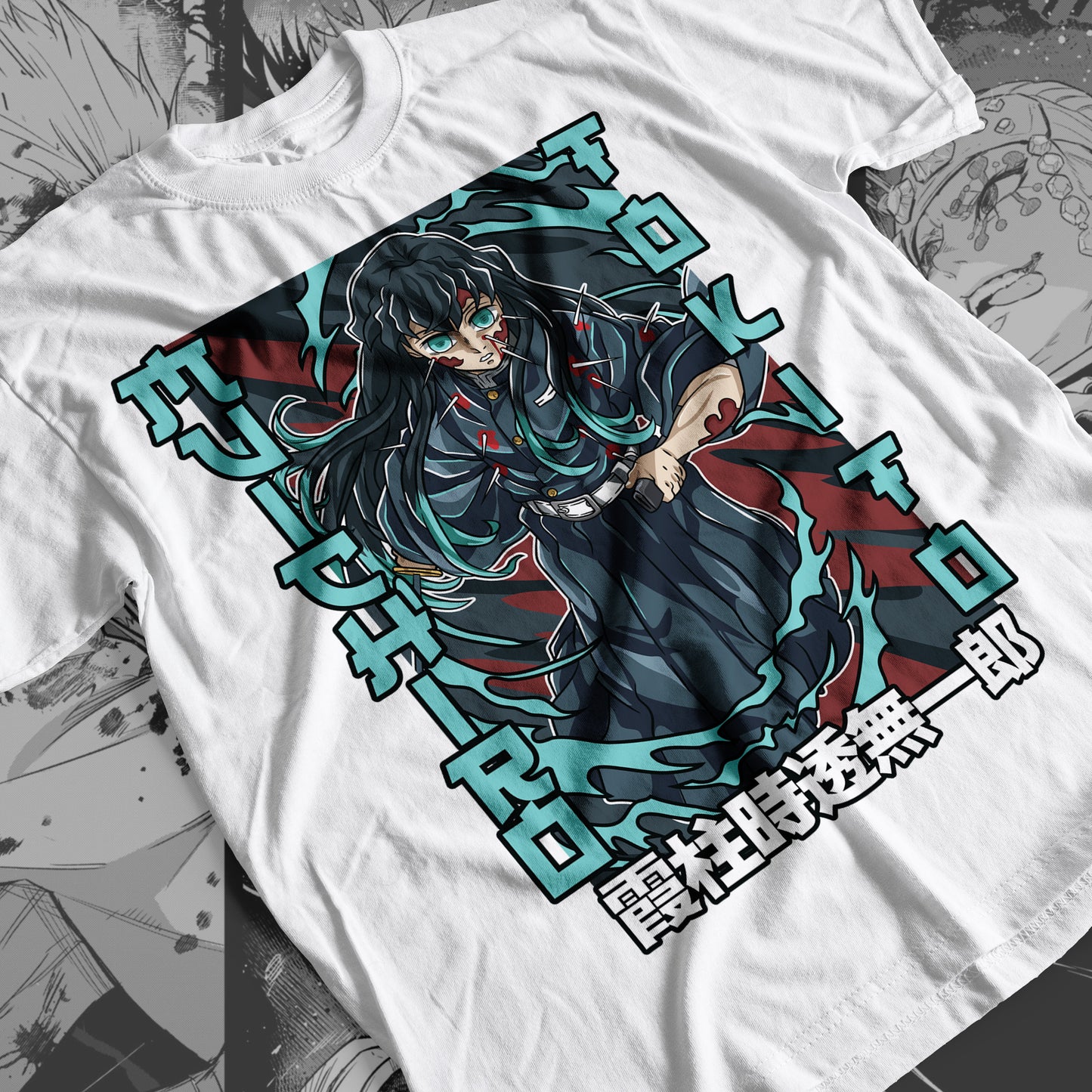 Demon Slayer - Muichiro Tokito 06 Premium Anime Design, High Quality DTF Print, 100% Cotton Shirt