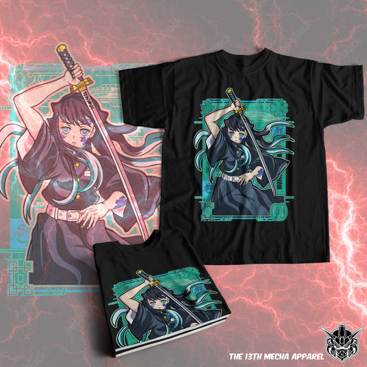 Demon Slayer - Muichiro Tokito 07 Premium Anime Design, High Quality DTF Print, 100% Cotton Shirt