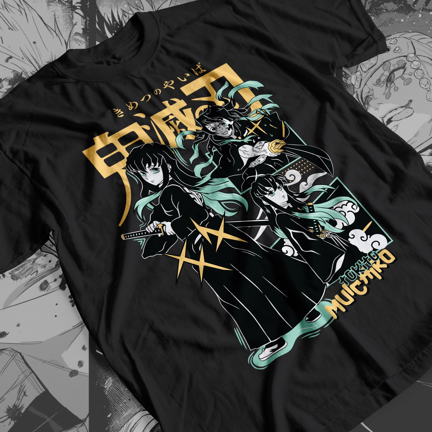 Demon Slayer - Muichiro Tokito 08 Premium Anime Design, High Quality DTF Print, 100% Cotton Shirt