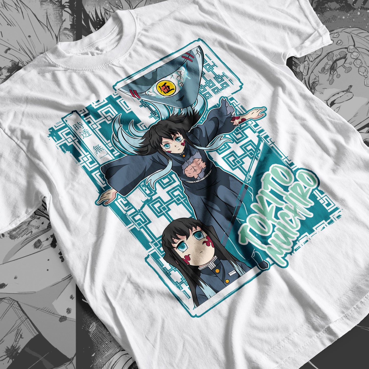 Demon Slayer - Muichiro Tokito 01 Premium Anime Design, High Quality DTF Print, 100% Cotton Shirt