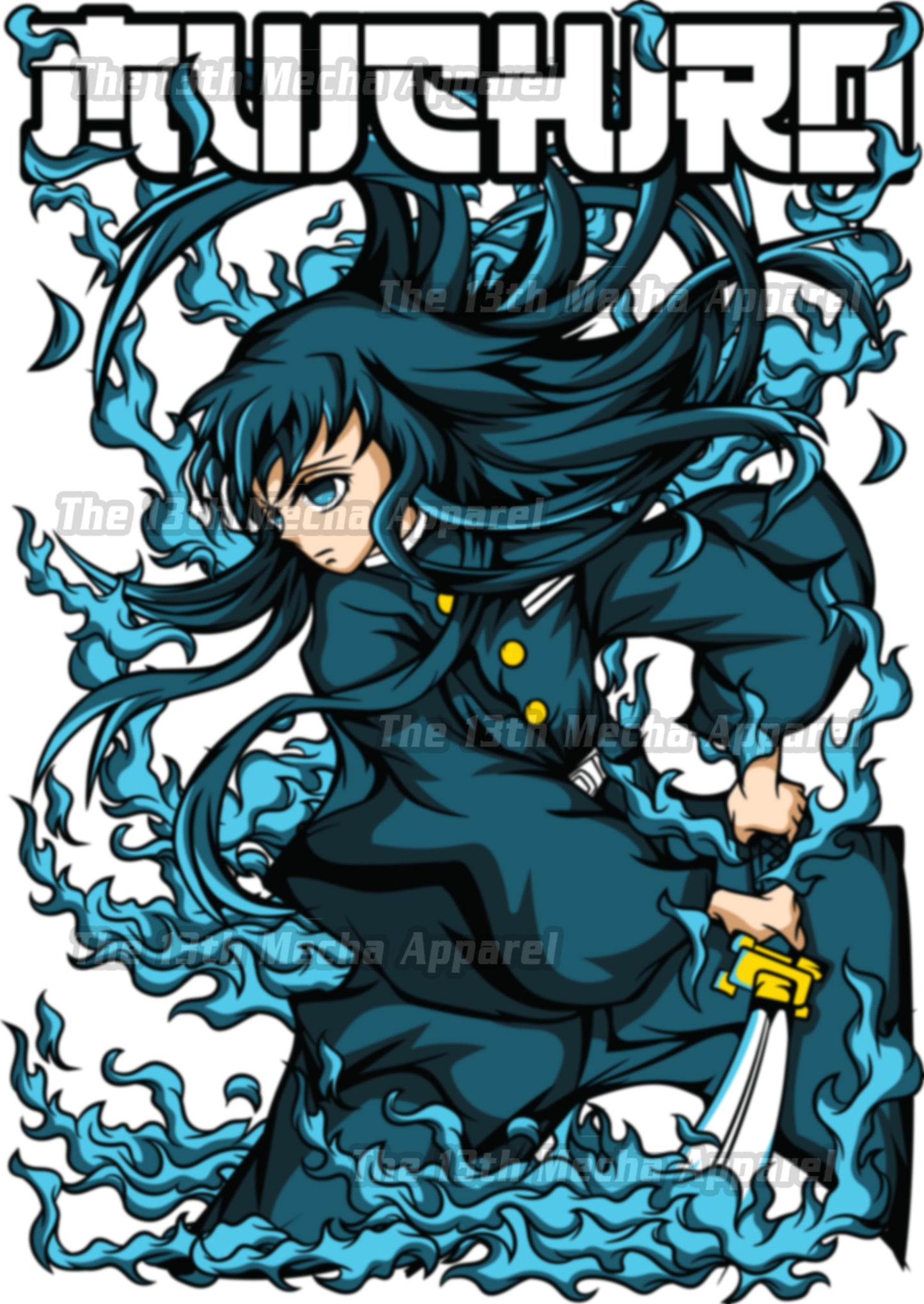 Demon Slayer - Muichiro Tokito 04 Premium Anime Design, High Quality DTF Print, 100% Cotton Shirt