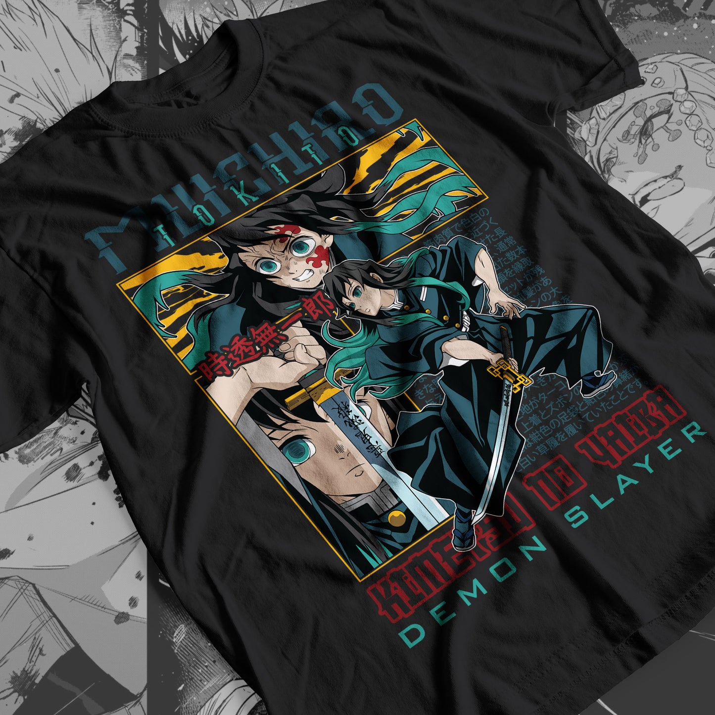 Demon Slayer - Muichiro Tokito 02 Premium Anime Design, High Quality DTF Print, 100% Cotton Shirt