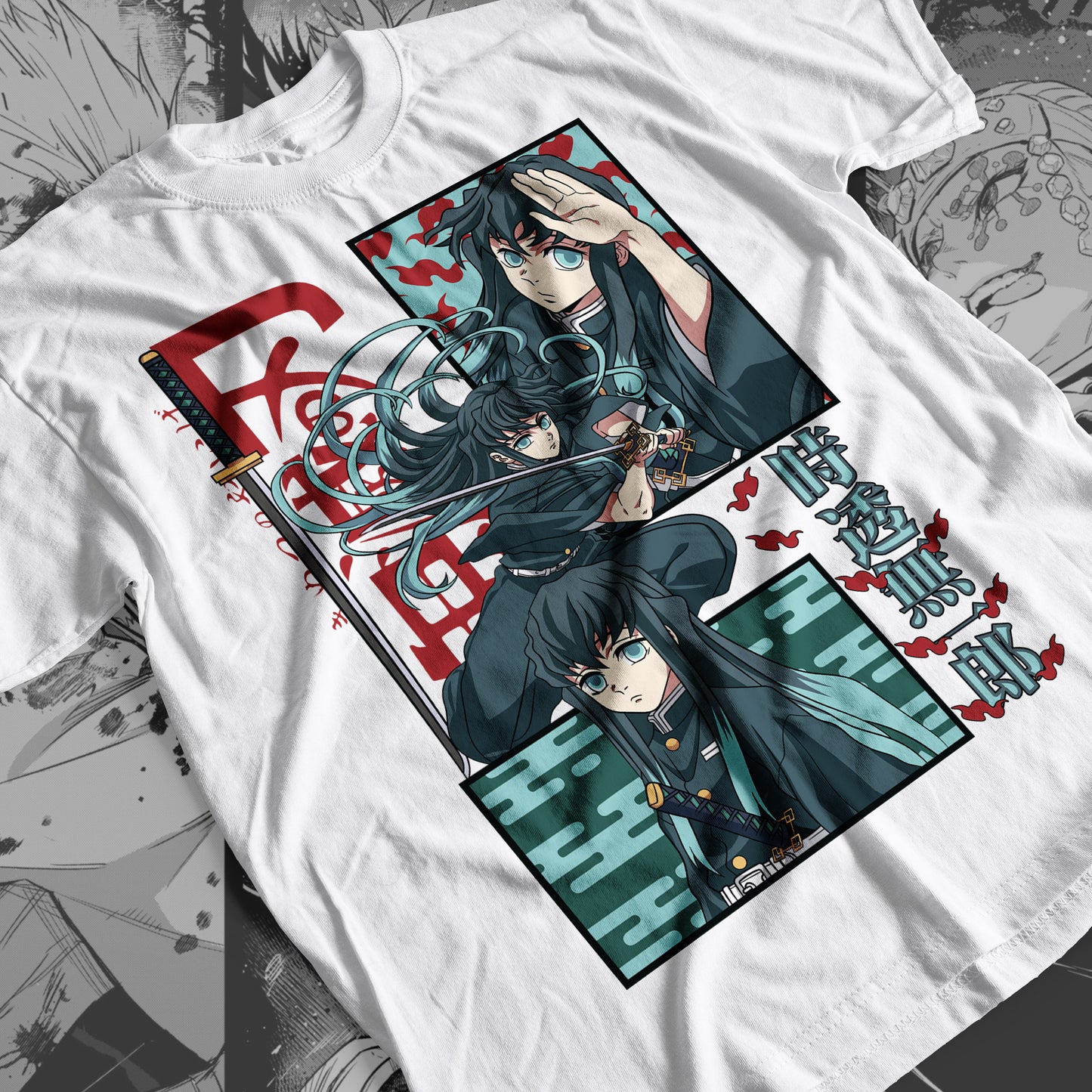 Demon Slayer - Muichiro Tokito 05 Premium Anime Design, High Quality DTF Print, 100% Cotton Shirt