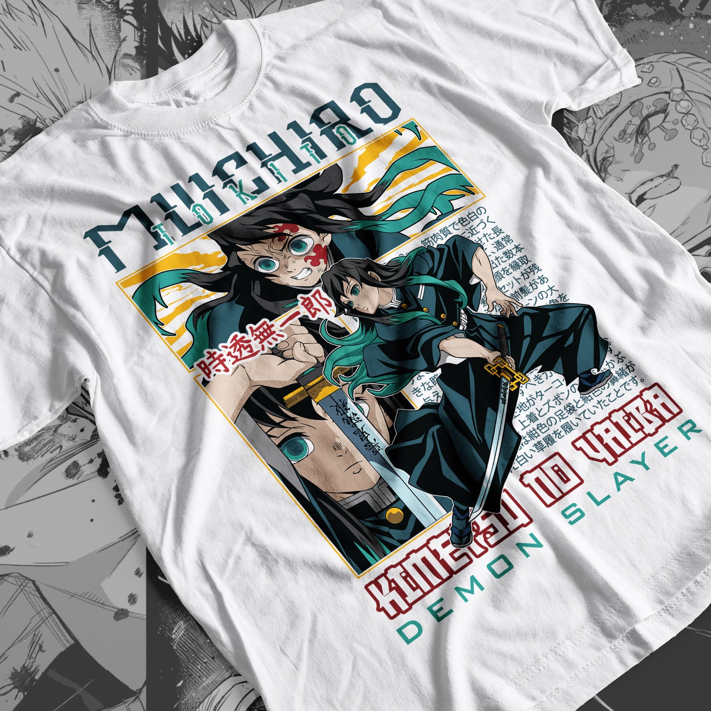 Demon Slayer - Muichiro Tokito 02 Premium Anime Design, High Quality DTF Print, 100% Cotton Shirt