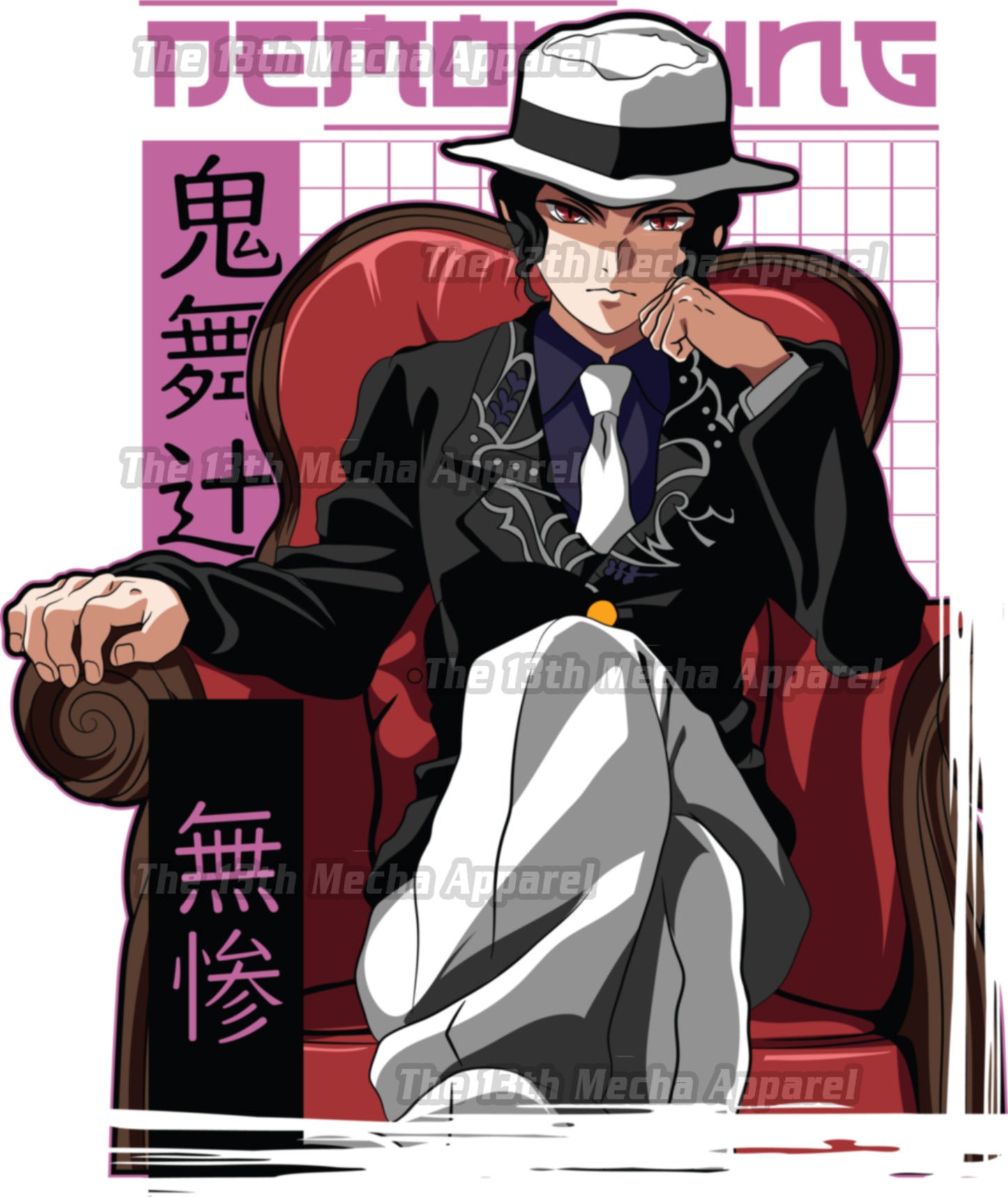 Demon Slayer - Muzan Kibutsuji 04 Premium Anime Design, High Quality DTF Print, 100% Cotton Shirt