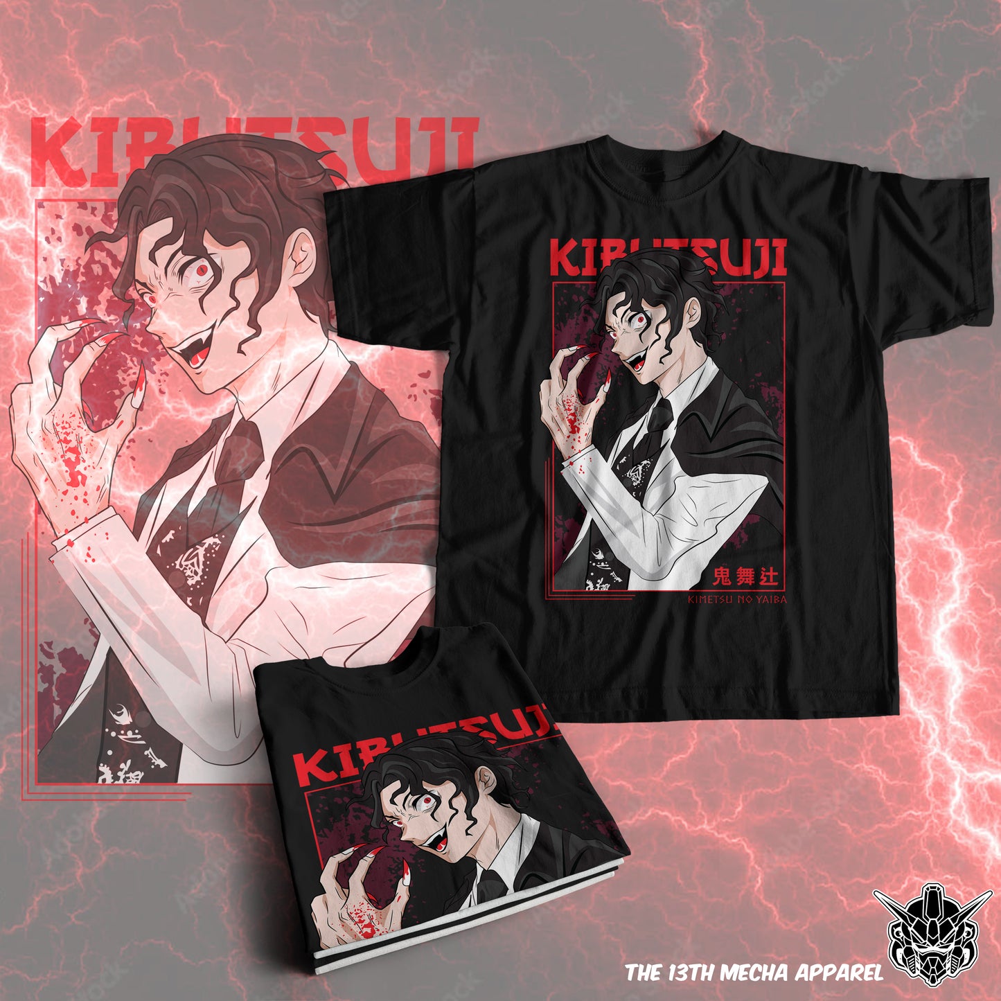 Demon Slayer - Muzan Kibutsuji 02 Premium Anime Design, High Quality DTF Print, 100% Cotton Shirt3