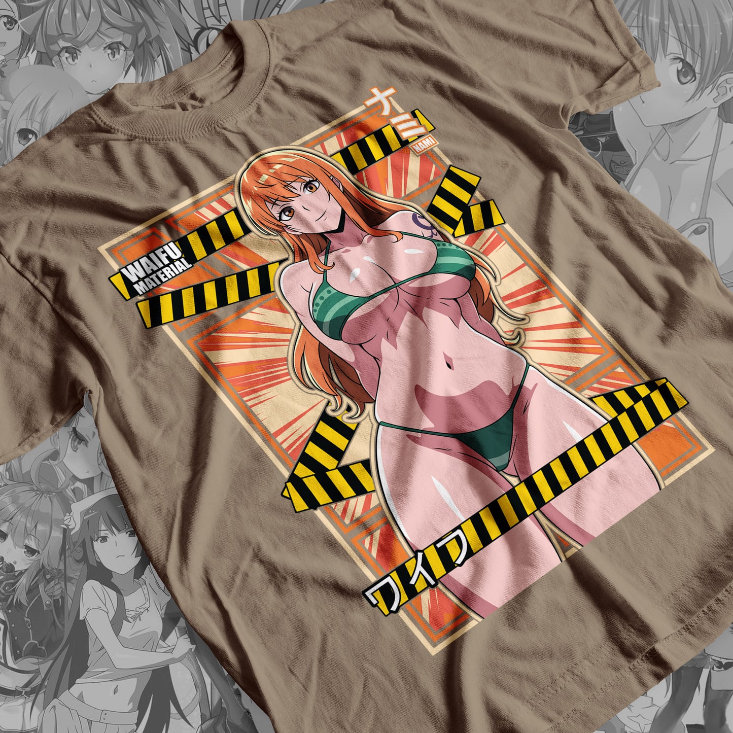Waifu - Nami Premium Anime Design, High Quality DTF Print, 100% Cotton Shirt