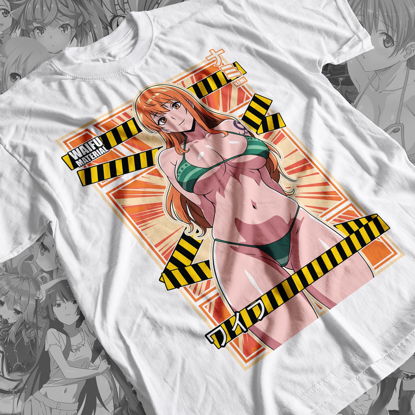 Waifu - Nami Premium Anime Design, High Quality DTF Print, 100% Cotton Shirt