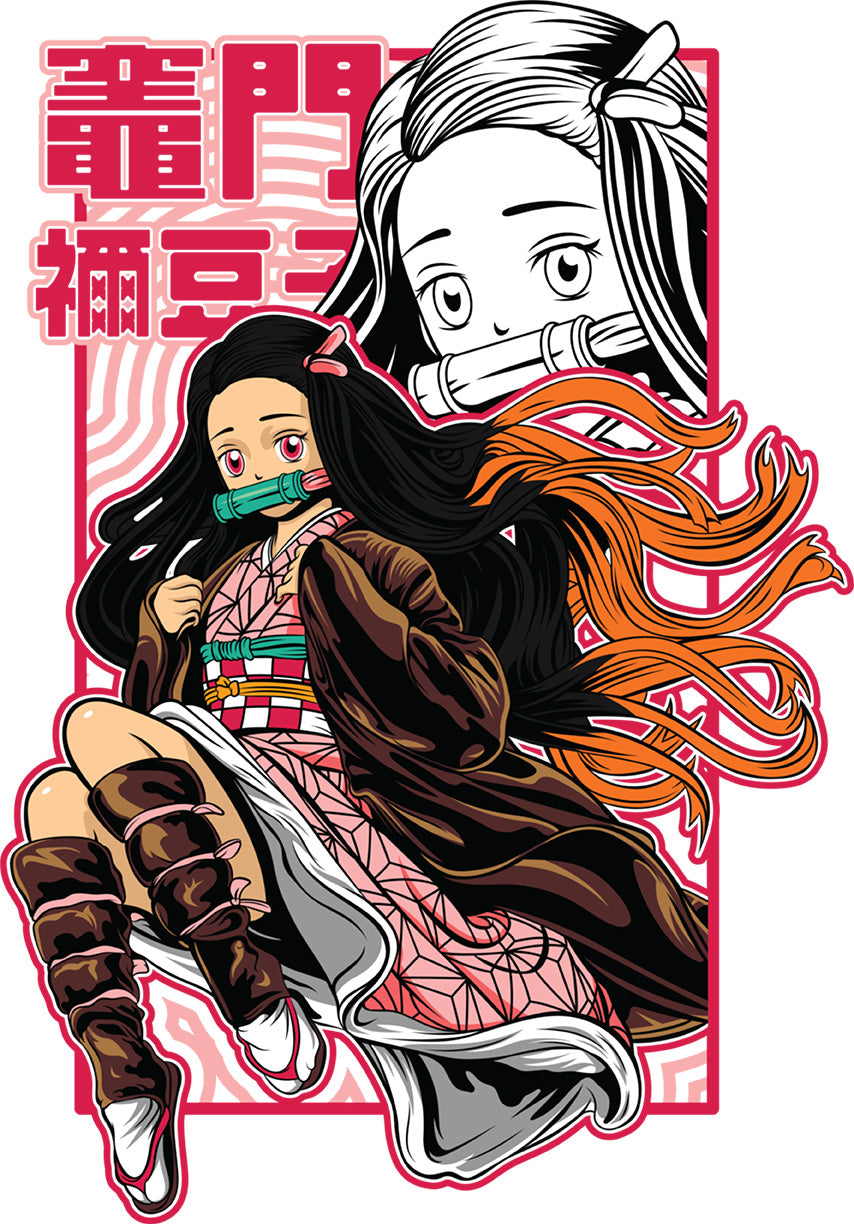 Demon Slayer - Nezuko Kamado 06 Premium Anime Design, High Quality DTF Print, 100% Cotton Shirt