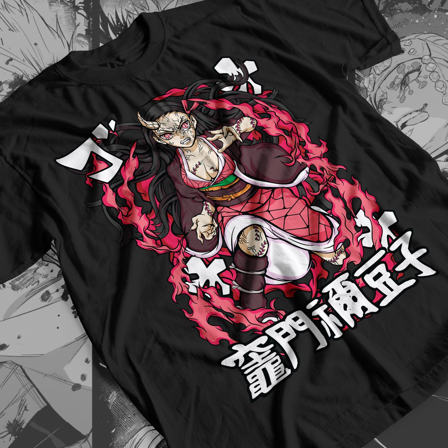 Demon Slayer - Nezuko Kamado 05 Premium Anime Design, High Quality DTF Print, 100% Cotton Shirt