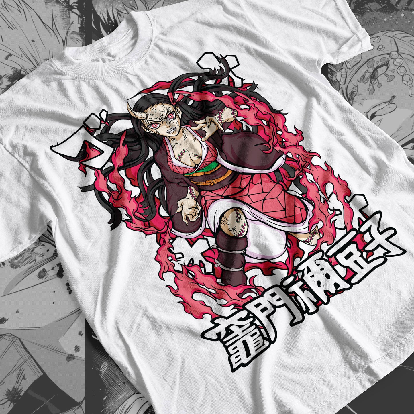 Demon Slayer - Nezuko Kamado 05 Premium Anime Design, High Quality DTF Print, 100% Cotton Shirt