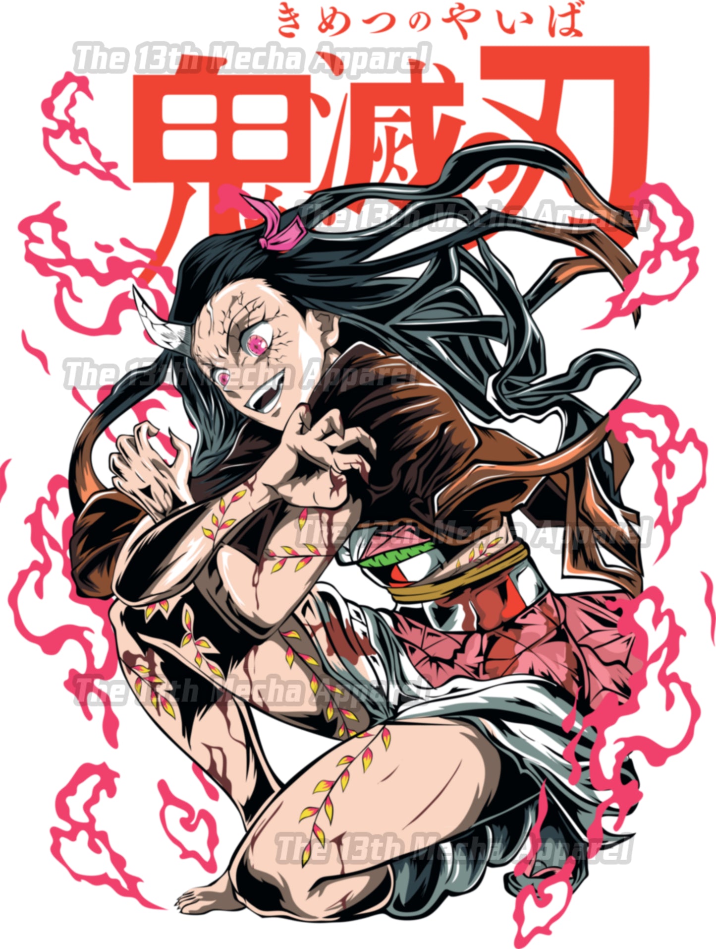 Demon Slayer - Nezuko Kamado 03 Premium Anime Design, High Quality DTF Print, 100% Cotton Shirt