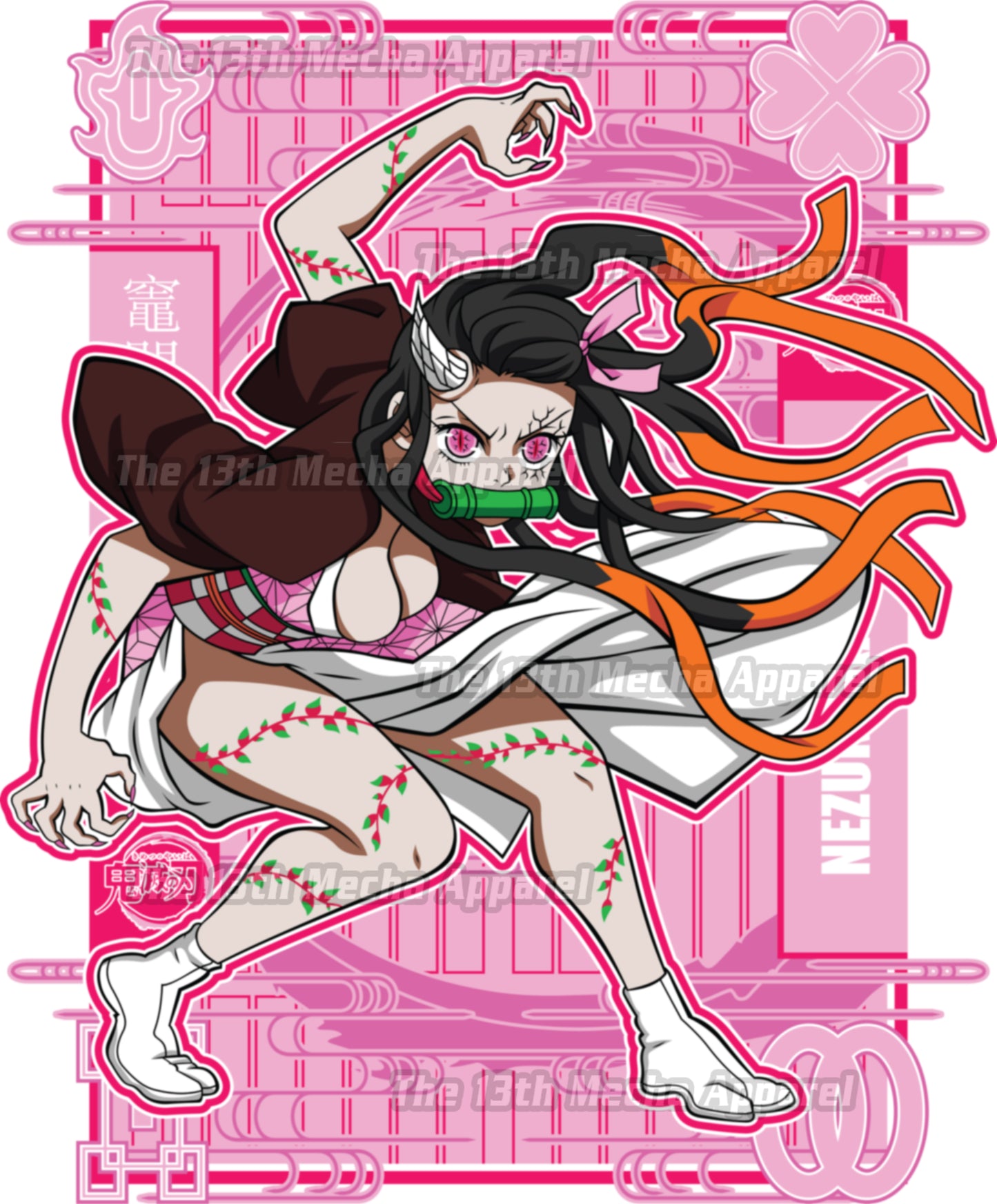 Demon Slayer - Nezuko Kamado 04 Premium Anime Design, High Quality DTF Print, 100% Cotton Shirt