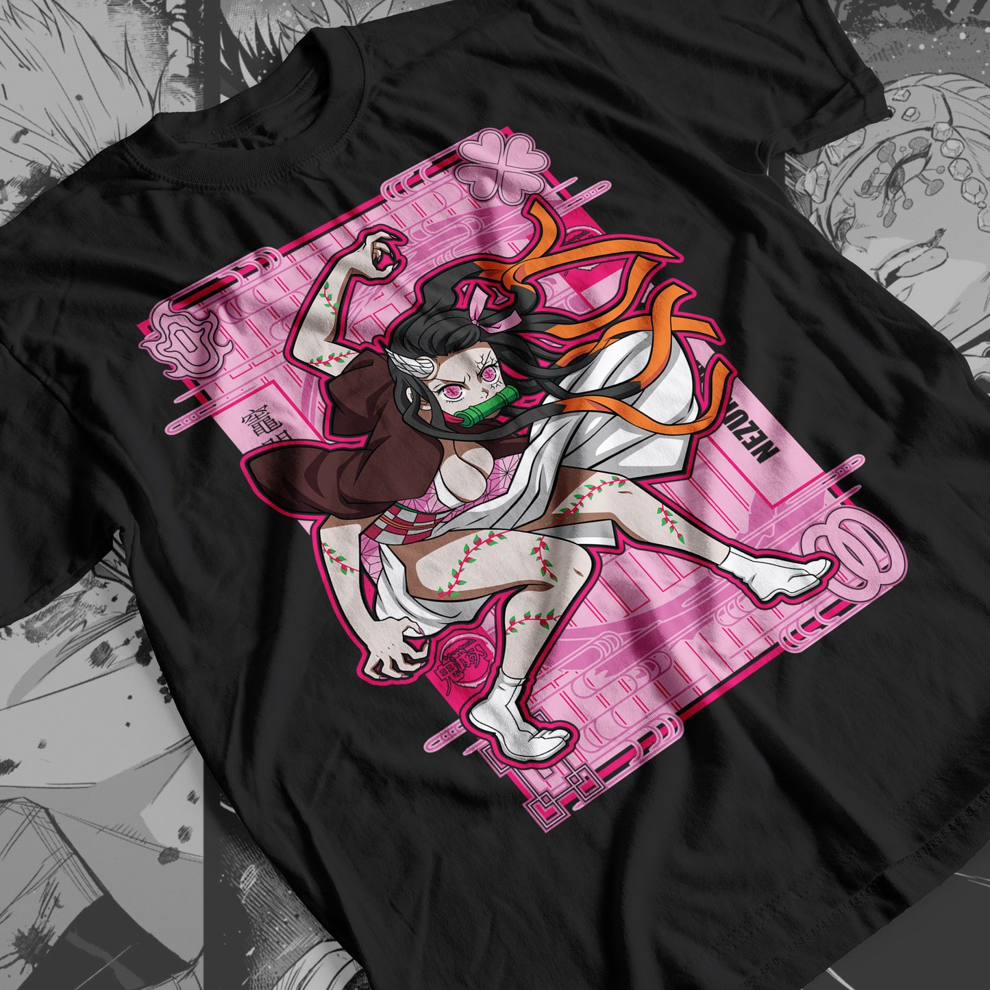 Demon Slayer - Nezuko Kamado 04 Premium Anime Design, High Quality DTF Print, 100% Cotton Shirt
