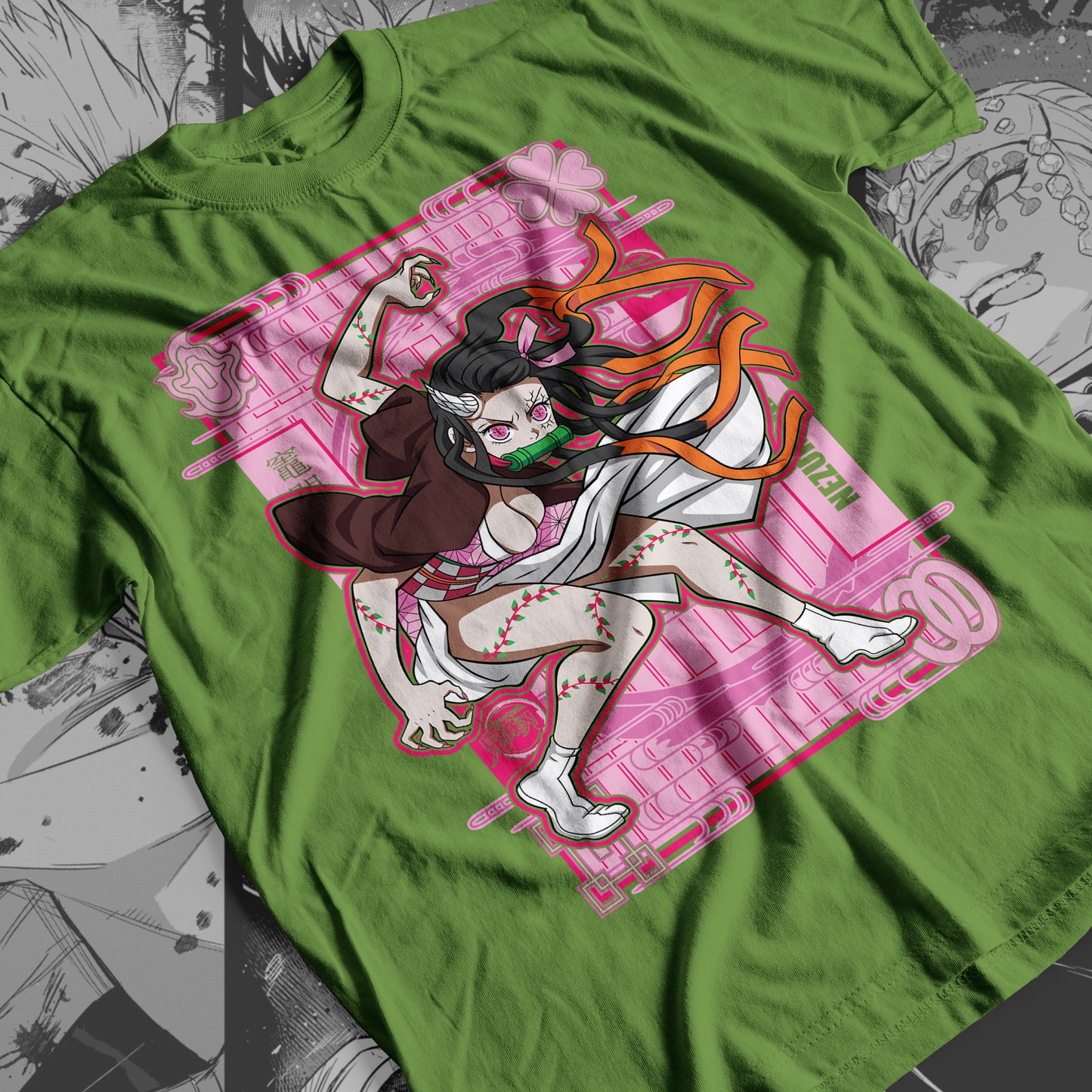 Demon Slayer - Nezuko Kamado 04 Premium Anime Design, High Quality DTF Print, 100% Cotton Shirt