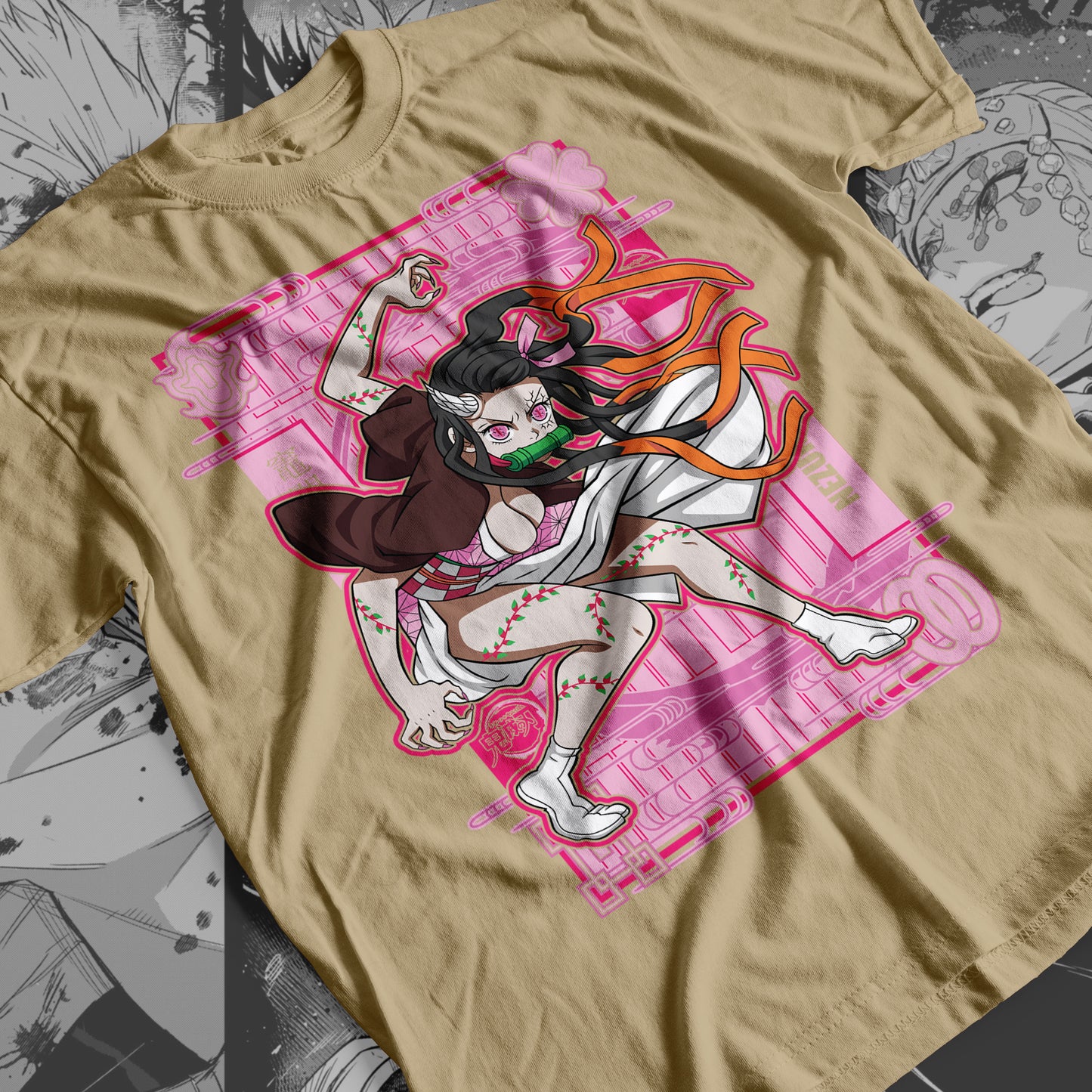 Demon Slayer - Nezuko Kamado 04 Premium Anime Design, High Quality DTF Print, 100% Cotton Shirt