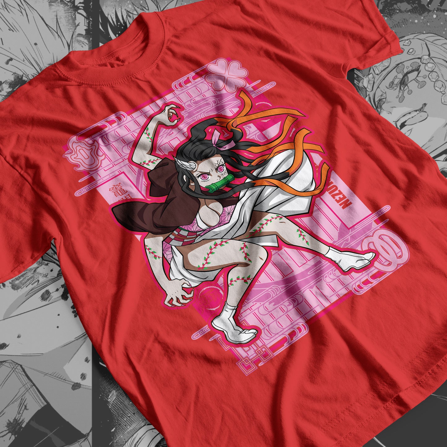 Demon Slayer - Nezuko Kamado 04 Premium Anime Design, High Quality DTF Print, 100% Cotton Shirt