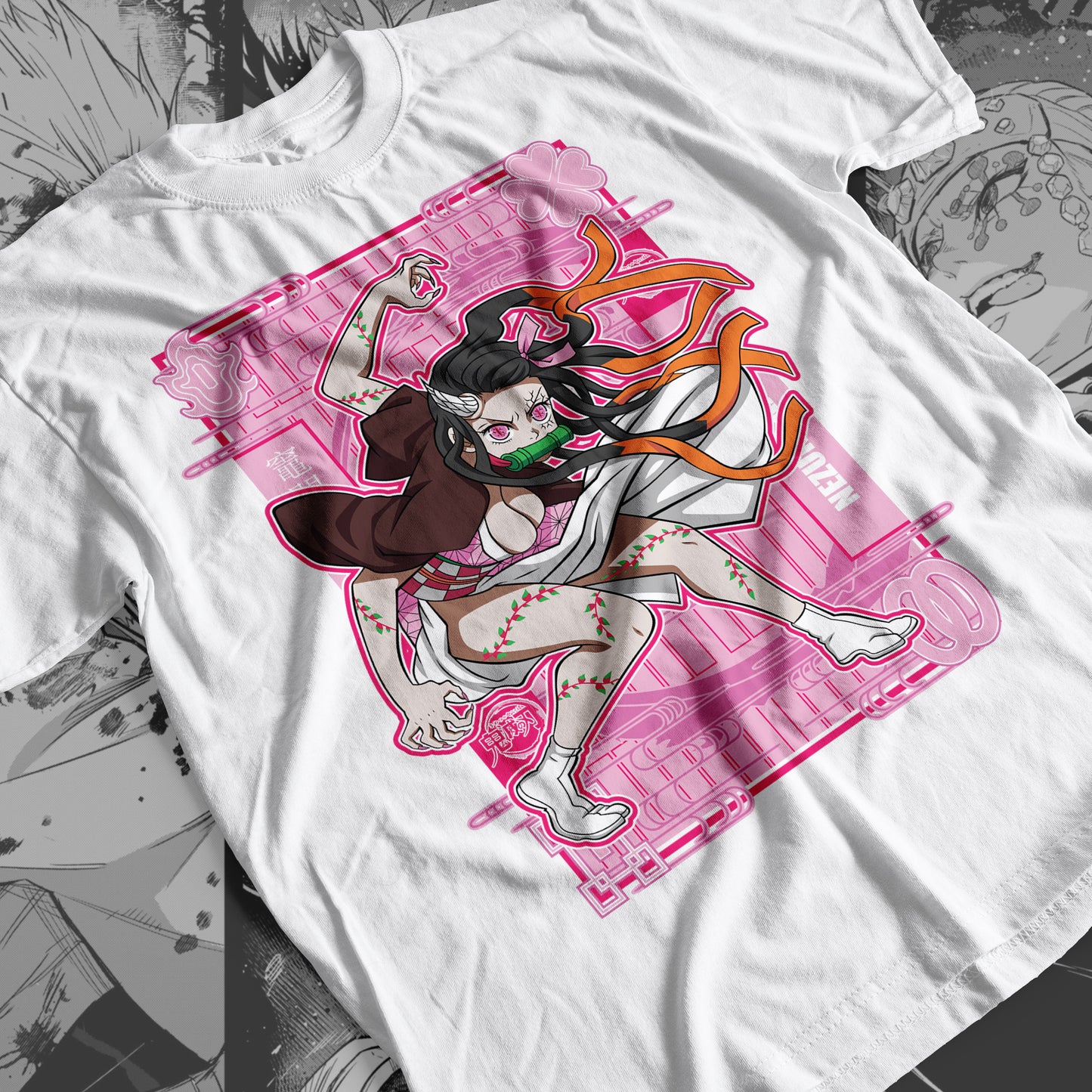 Demon Slayer - Nezuko Kamado 04 Premium Anime Design, High Quality DTF Print, 100% Cotton Shirt
