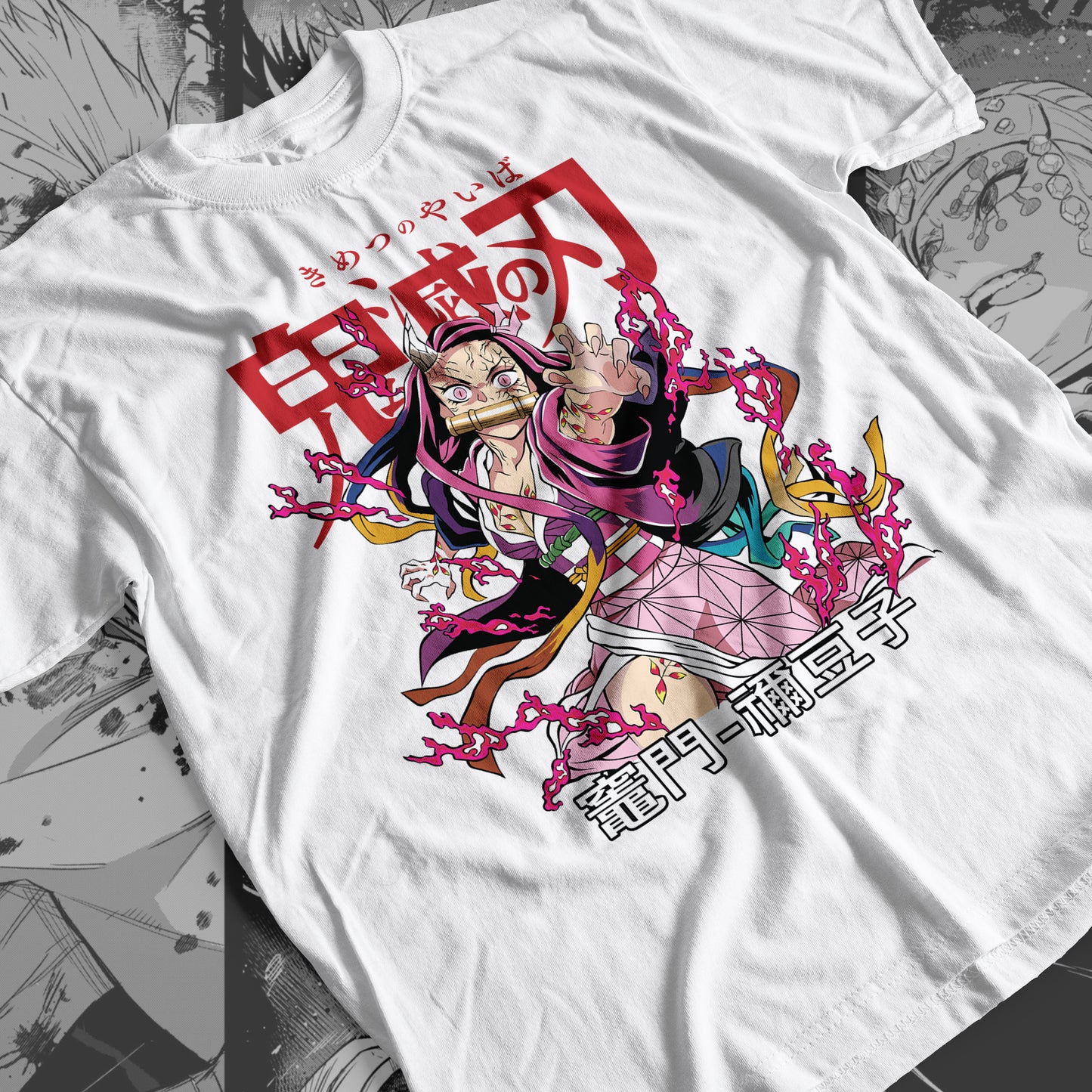 Demon Slayer - Nezuko Kamado 07 Premium Anime Design, High Quality DTF Print, 100% Cotton Shirt