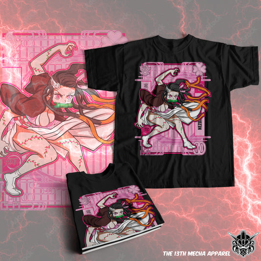 Demon Slayer - Nezuko Kamado 04 Premium Anime Design, High Quality DTF Print, 100% Cotton Shirt