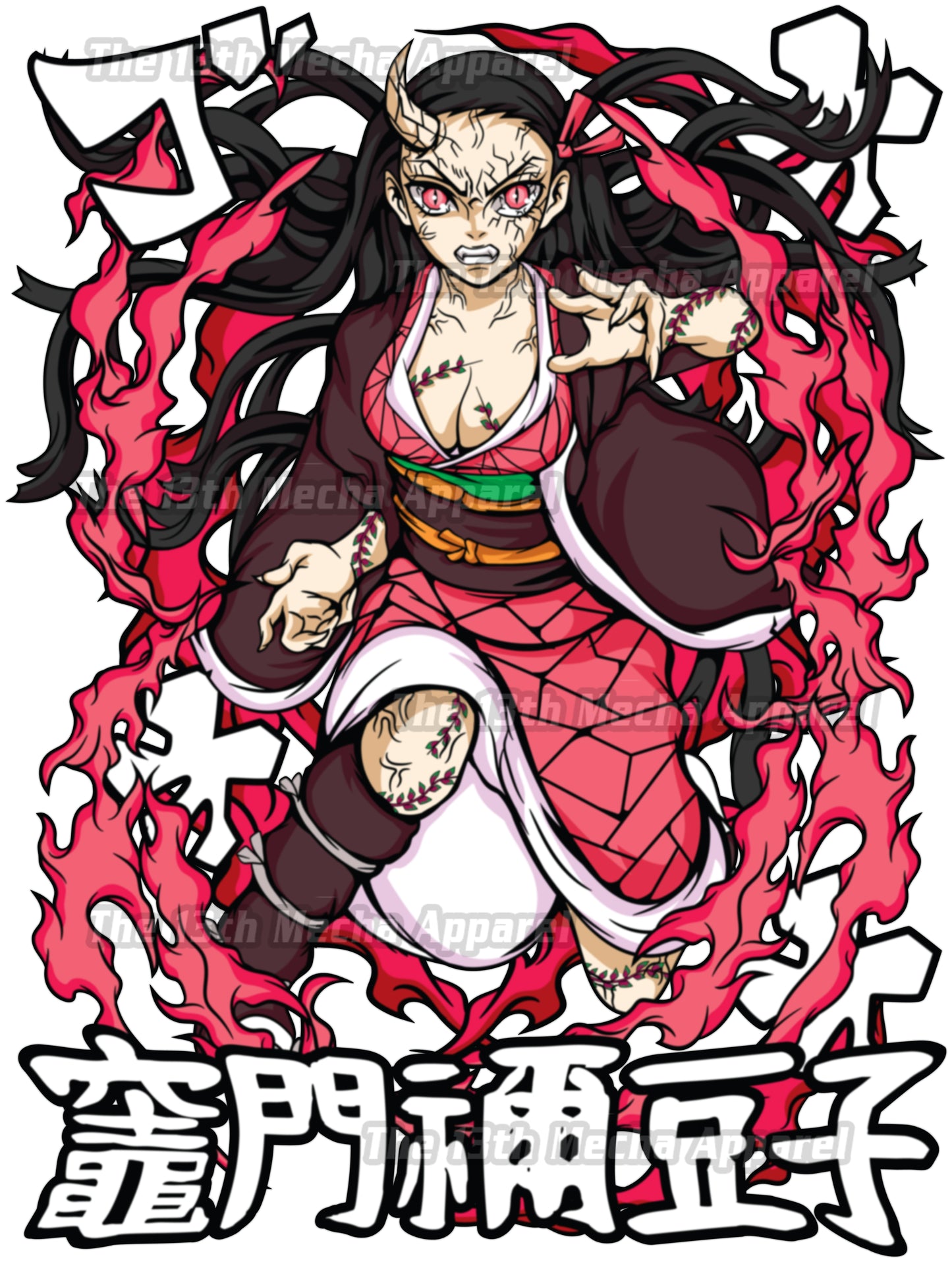 Demon Slayer - Nezuko Kamado 05 Premium Anime Design, High Quality DTF Print, 100% Cotton Shirt