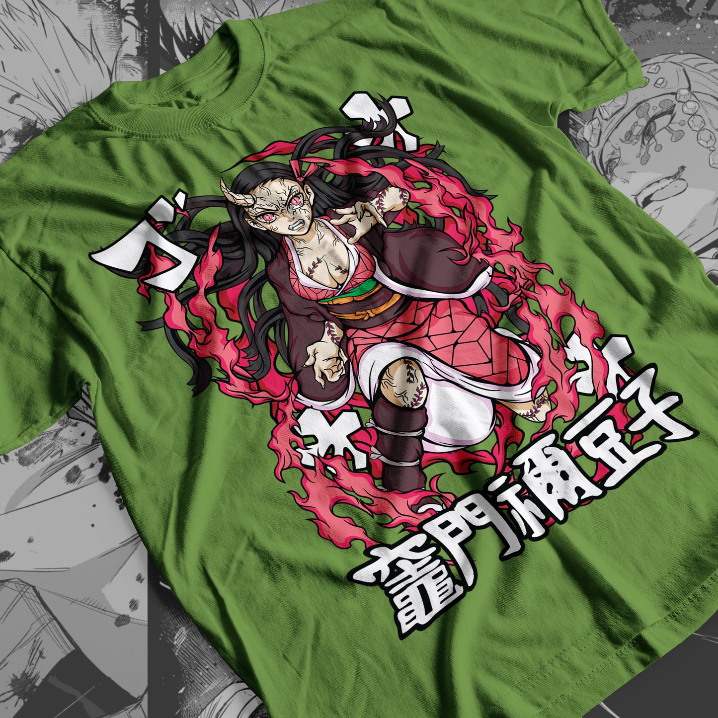 Demon Slayer - Nezuko Kamado 05 Premium Anime Design, High Quality DTF Print, 100% Cotton Shirt