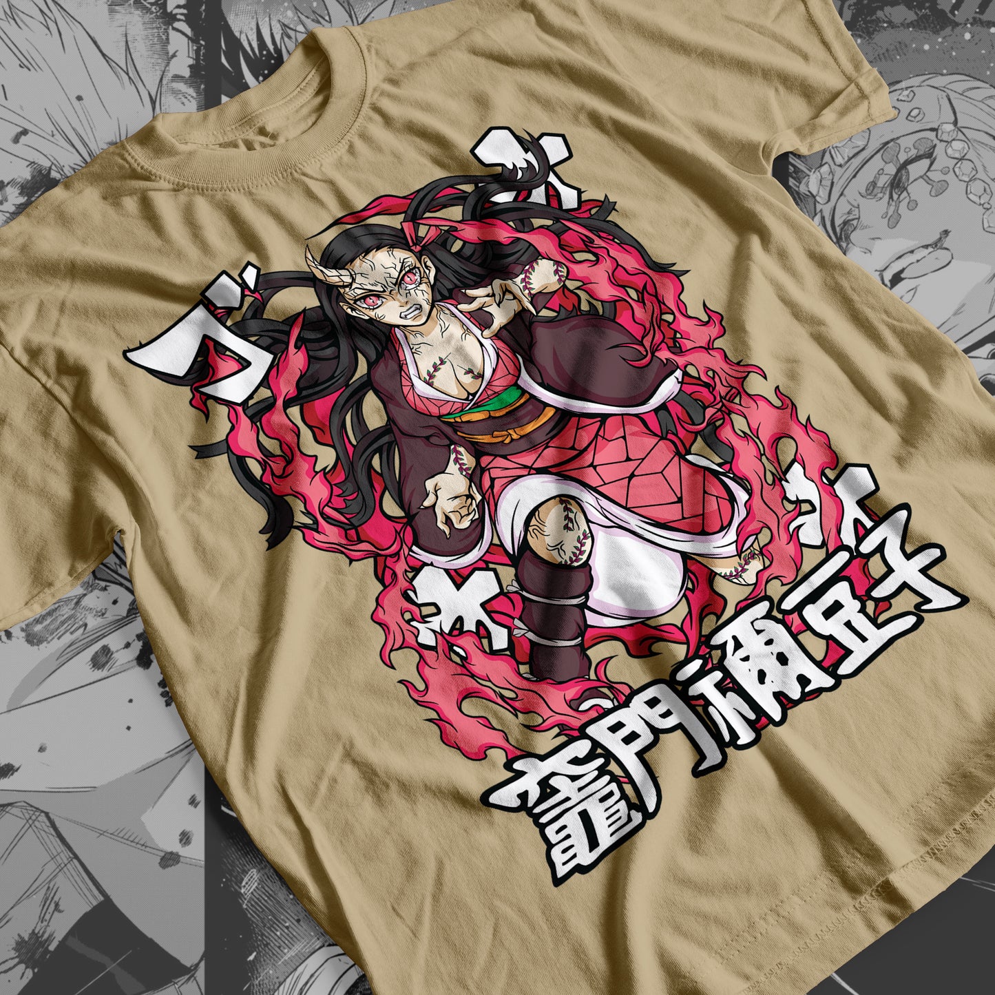 Demon Slayer - Nezuko Kamado 05 Premium Anime Design, High Quality DTF Print, 100% Cotton Shirt