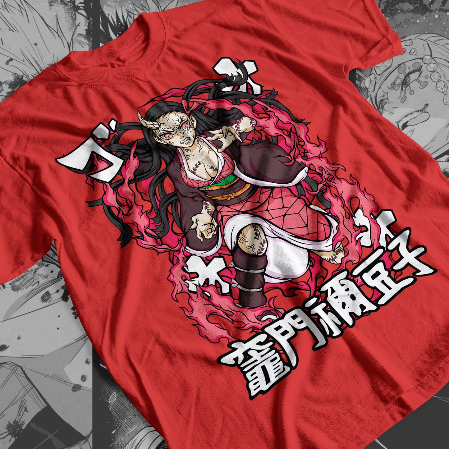 Demon Slayer - Nezuko Kamado 05 Premium Anime Design, High Quality DTF Print, 100% Cotton Shirt