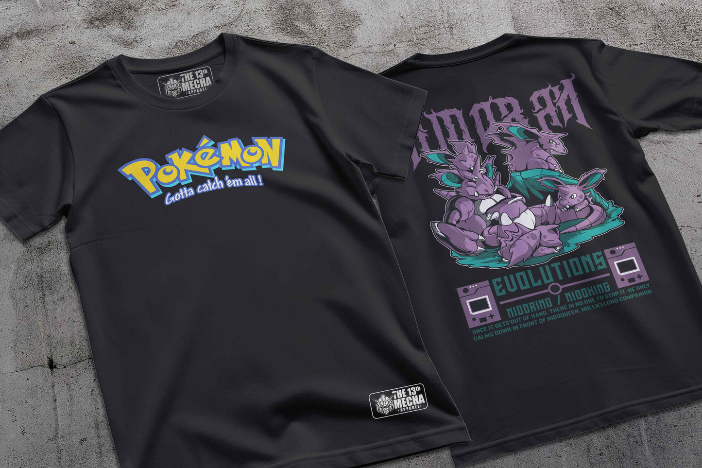 Pokemon - Nidorino 01 Premium Anime Design, High Quality DTF Print, 100% Cotton Shirt