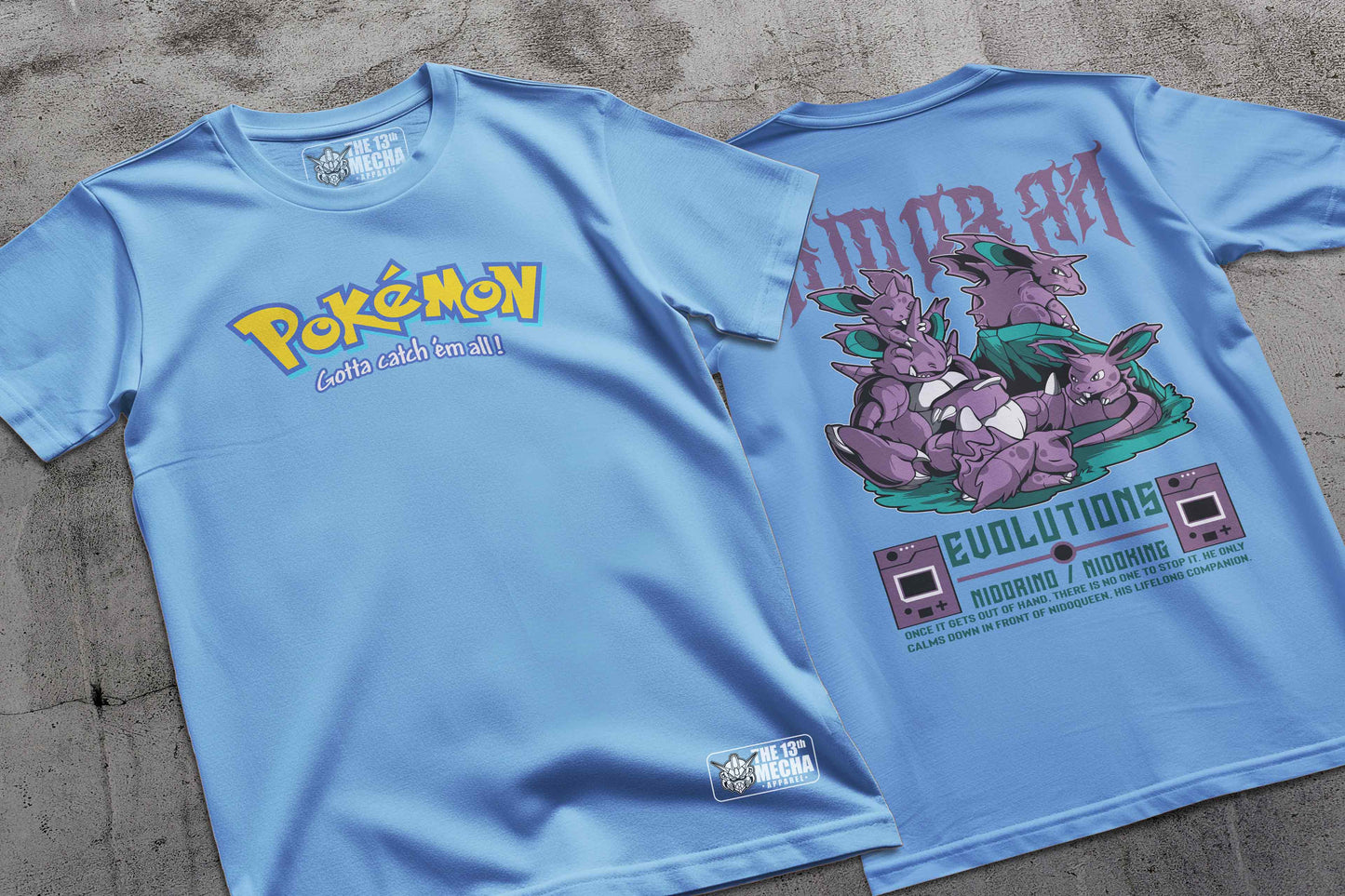 Pokemon - Nidorino 01 Premium Anime Design, High Quality DTF Print, 100% Cotton Shirt