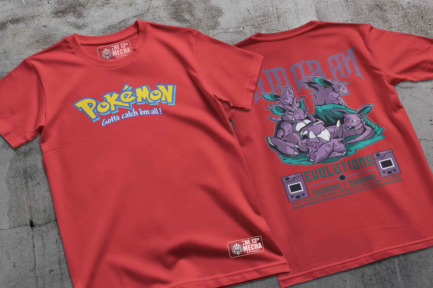 Pokemon - Nidorino 01 Premium Anime Design, High Quality DTF Print, 100% Cotton Shirt