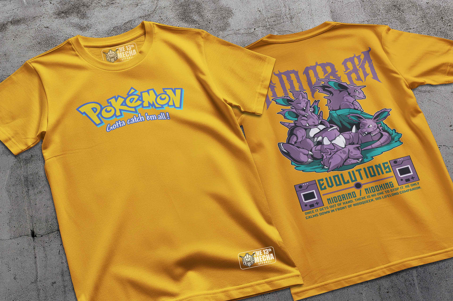 Pokemon - Nidorino 01 Premium Anime Design, High Quality DTF Print, 100% Cotton Shirt
