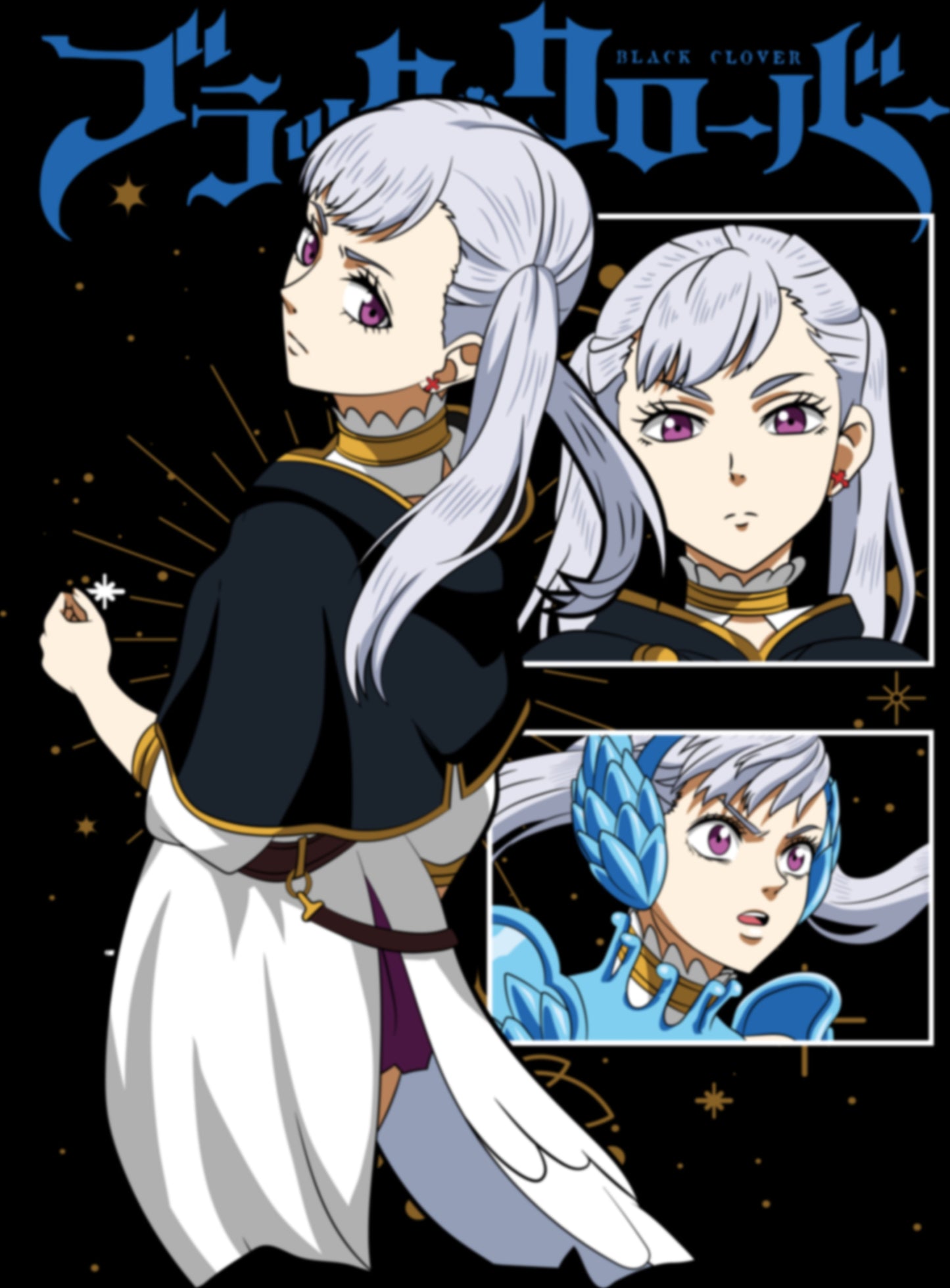 Black Clover - Noelle 01 Premium Anime Design, High Quality DTF Print, 100% Cotton Shirt
