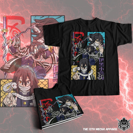 Demon Slayer - Obanai Iguro 01 Premium Anime Design, High Quality DTF Print, 100% Cotton Shirt