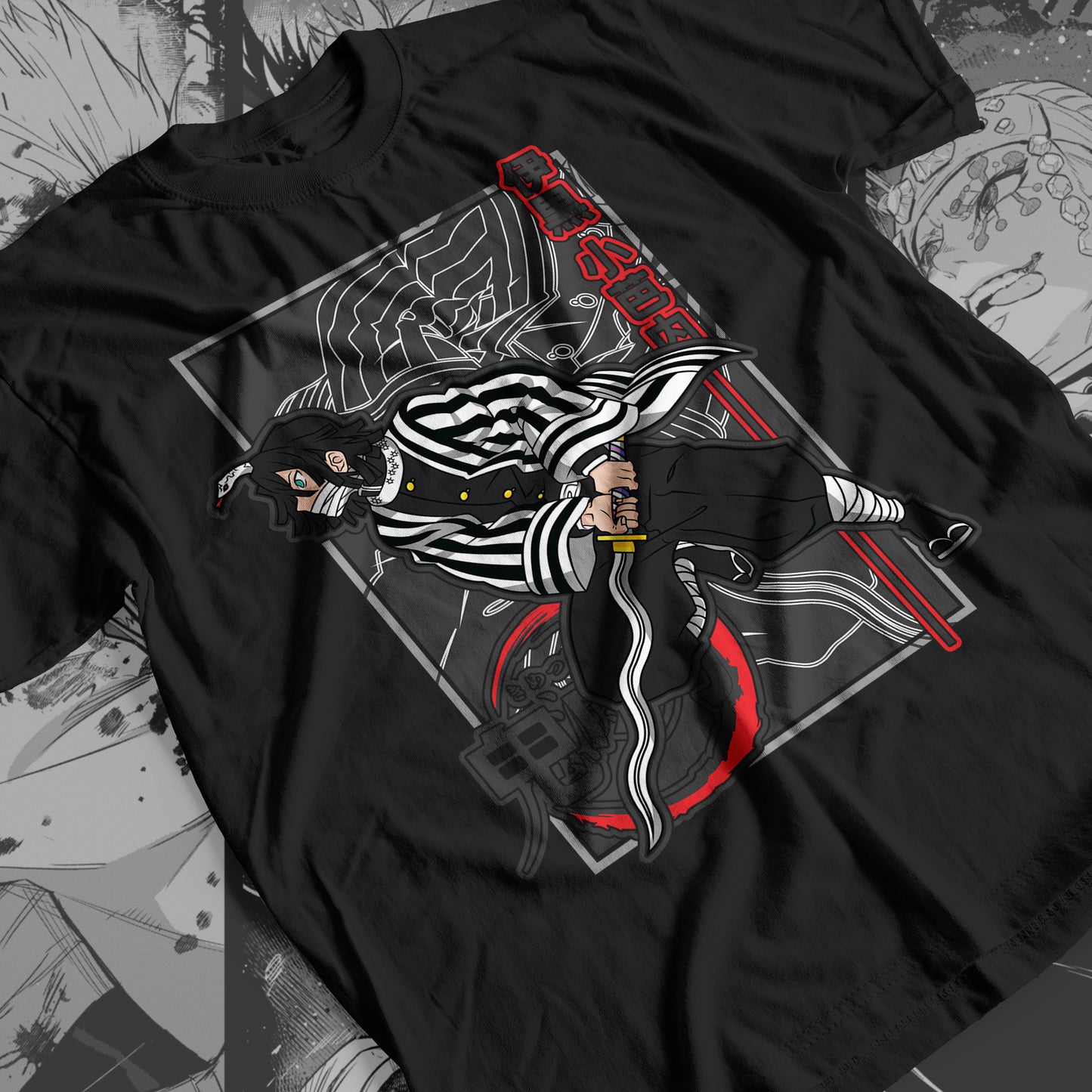 Demon Slayer - Obanai Iguro 04 Premium Anime Design, High Quality DTF Print, 100% Cotton Shirt