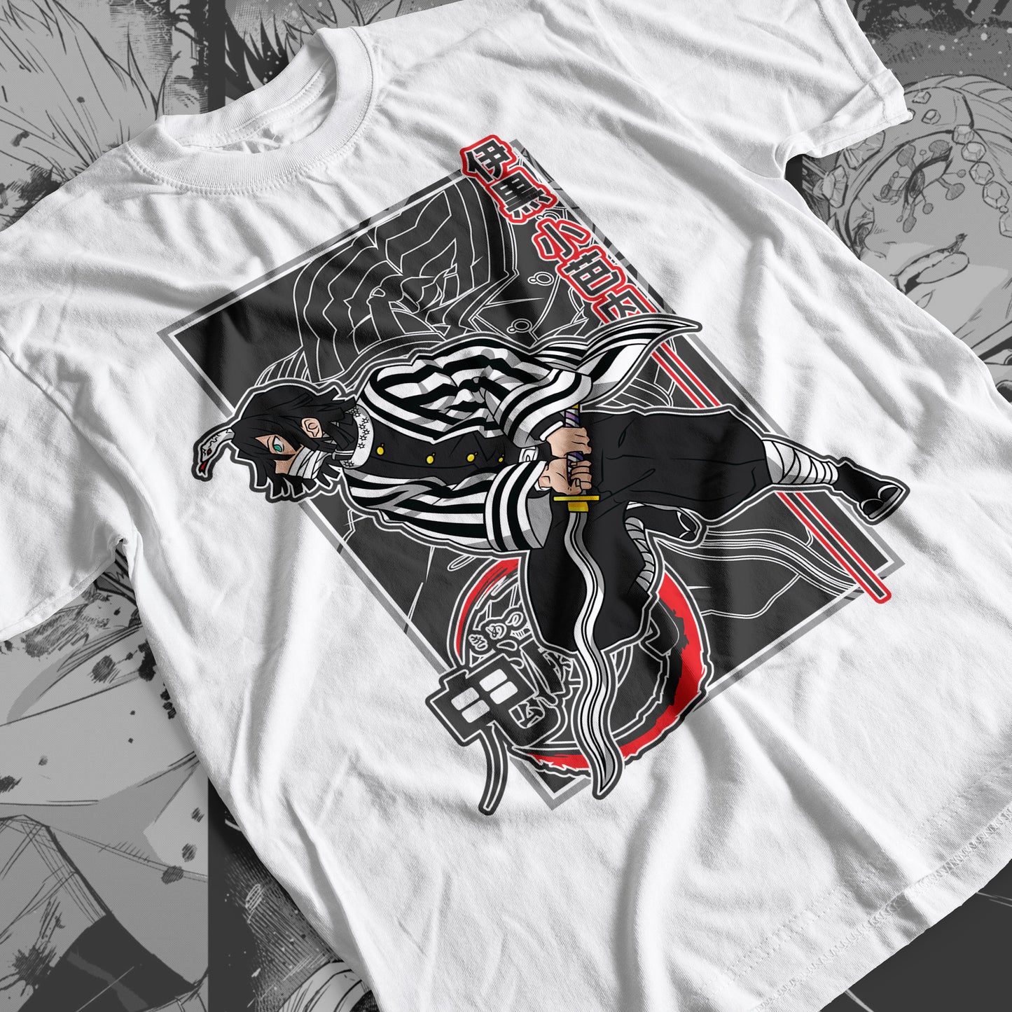 Demon Slayer - Obanai Iguro 04 Premium Anime Design, High Quality DTF Print, 100% Cotton Shirt