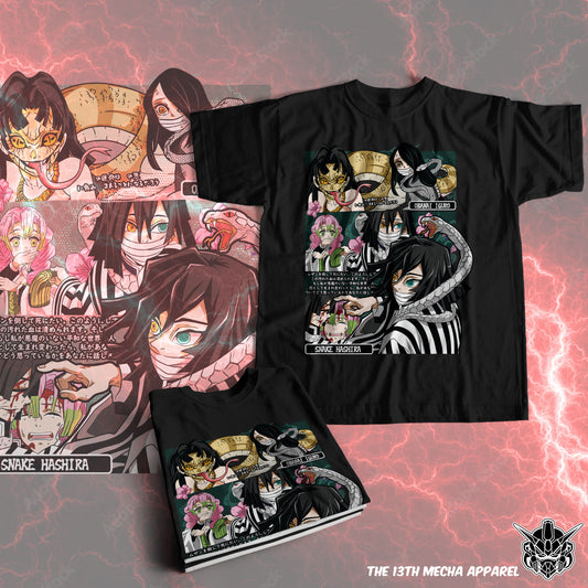 Demon Slayer - Obanai Iguro 02 Premium Anime Design, High Quality DTF Print, 100% Cotton Shirt