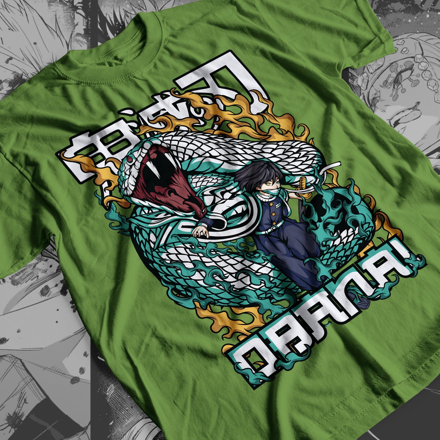 Demon Slayer - Obanai Iguro 03 Premium Anime Design, High Quality DTF Print, 100% Cotton Shirt