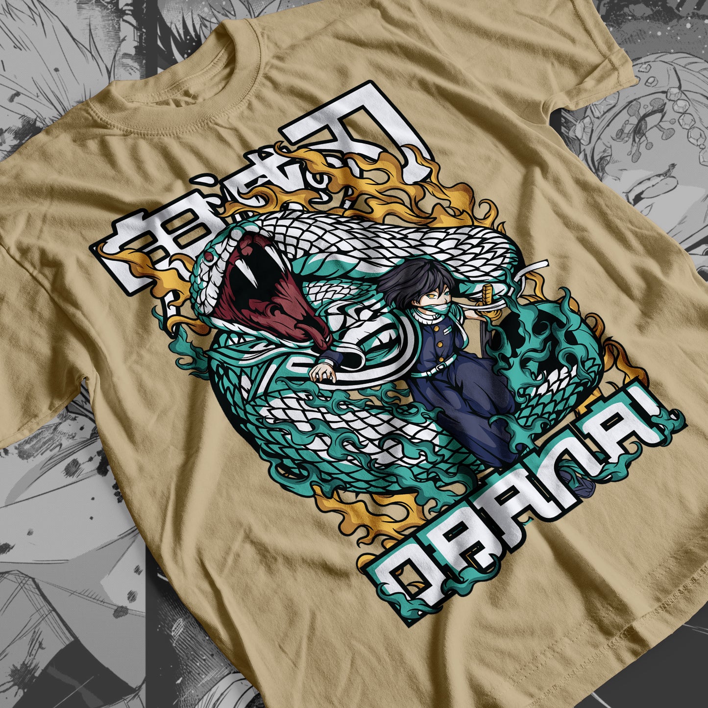 Demon Slayer - Obanai Iguro 03 Premium Anime Design, High Quality DTF Print, 100% Cotton Shirt