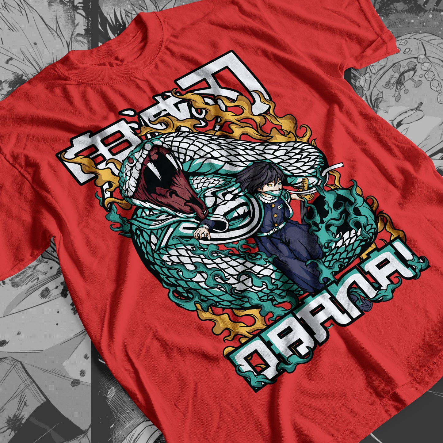 Demon Slayer - Obanai Iguro 03 Premium Anime Design, High Quality DTF Print, 100% Cotton Shirt