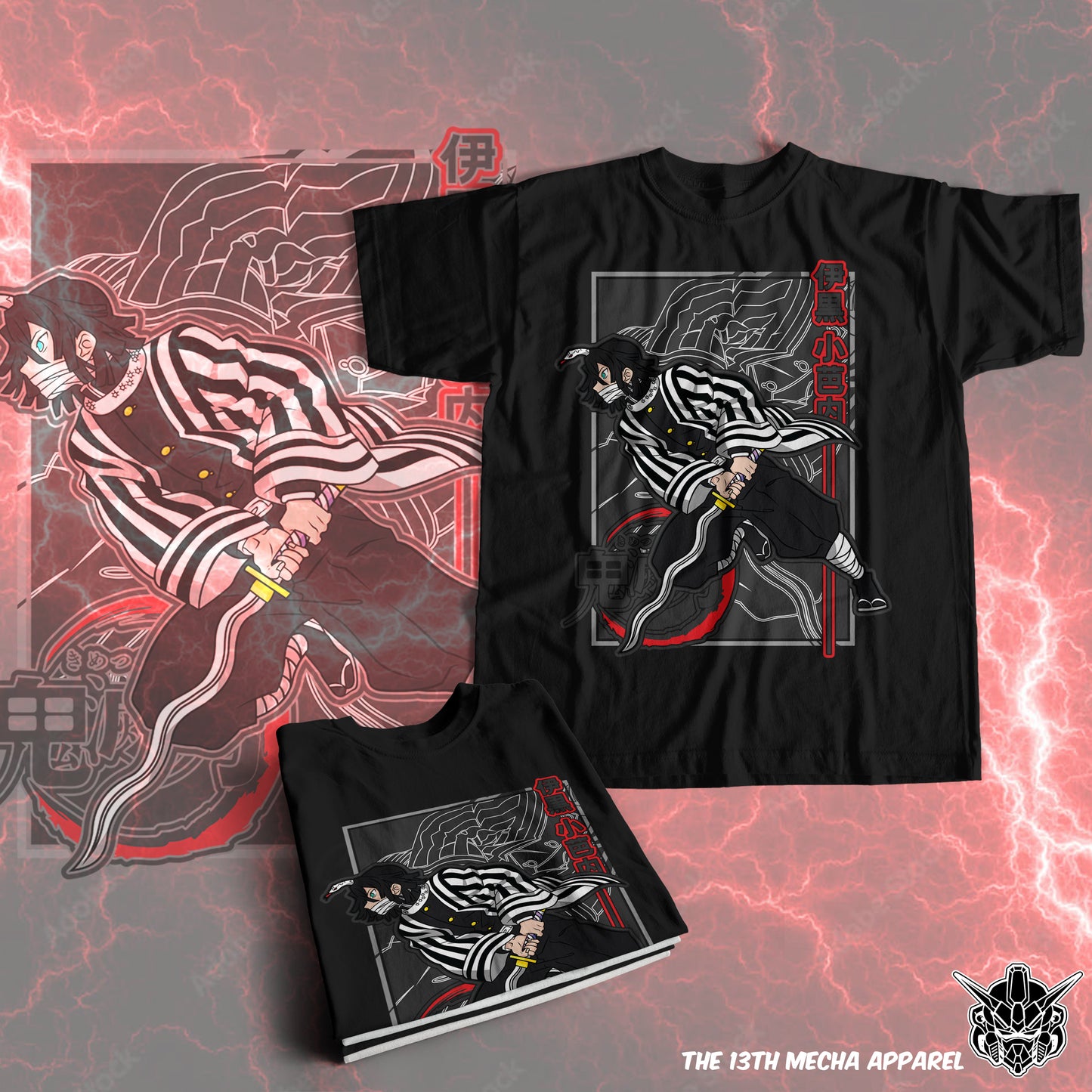 Demon Slayer - Obanai Iguro 04 Premium Anime Design, High Quality DTF Print, 100% Cotton Shirt