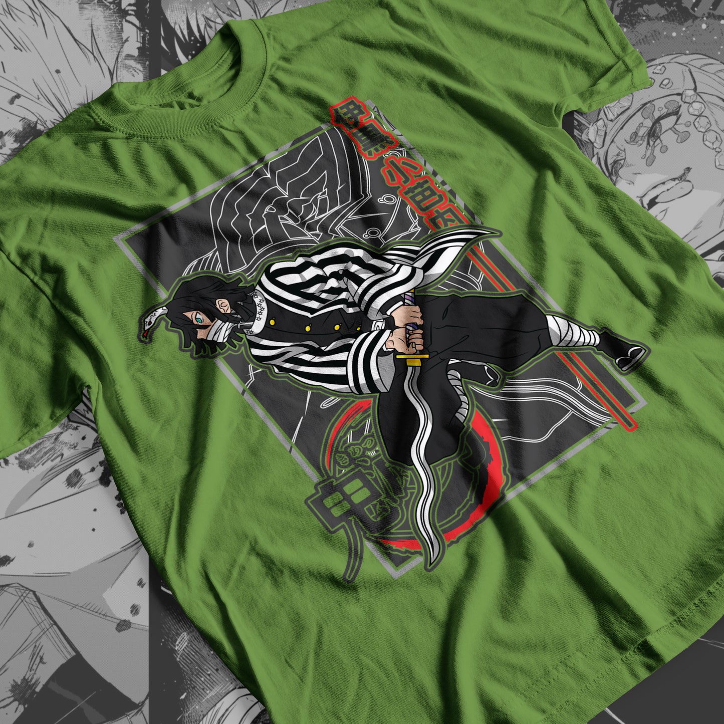 Demon Slayer - Obanai Iguro 04 Premium Anime Design, High Quality DTF Print, 100% Cotton Shirt