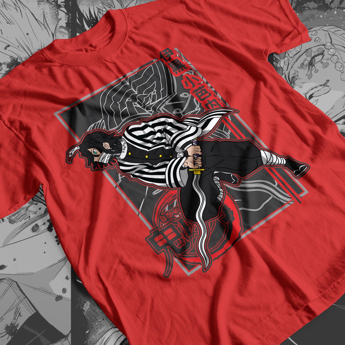 Demon Slayer - Obanai Iguro 04 Premium Anime Design, High Quality DTF Print, 100% Cotton Shirt