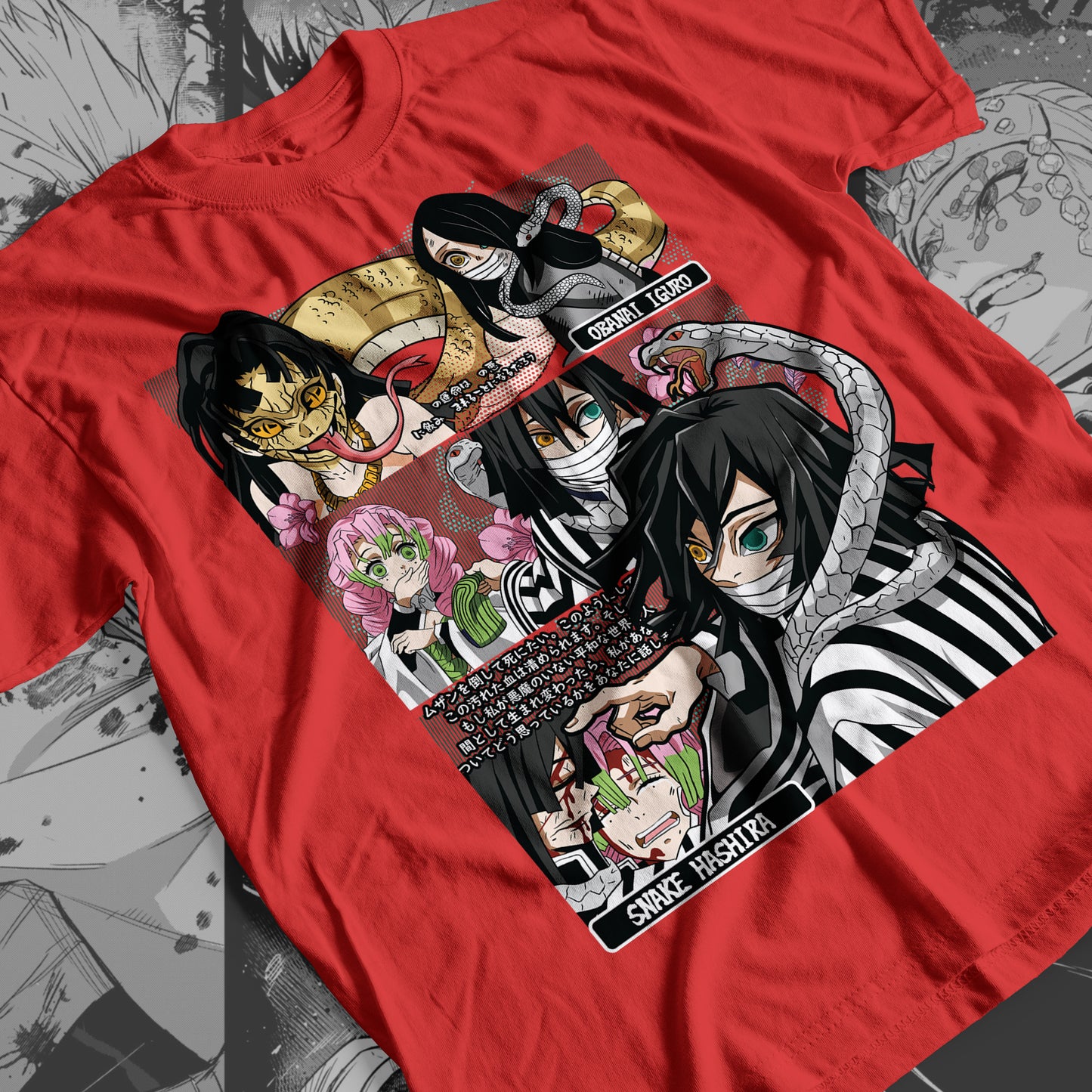 Demon Slayer - Obanai Iguro 02 Premium Anime Design, High Quality DTF Print, 100% Cotton Shirt