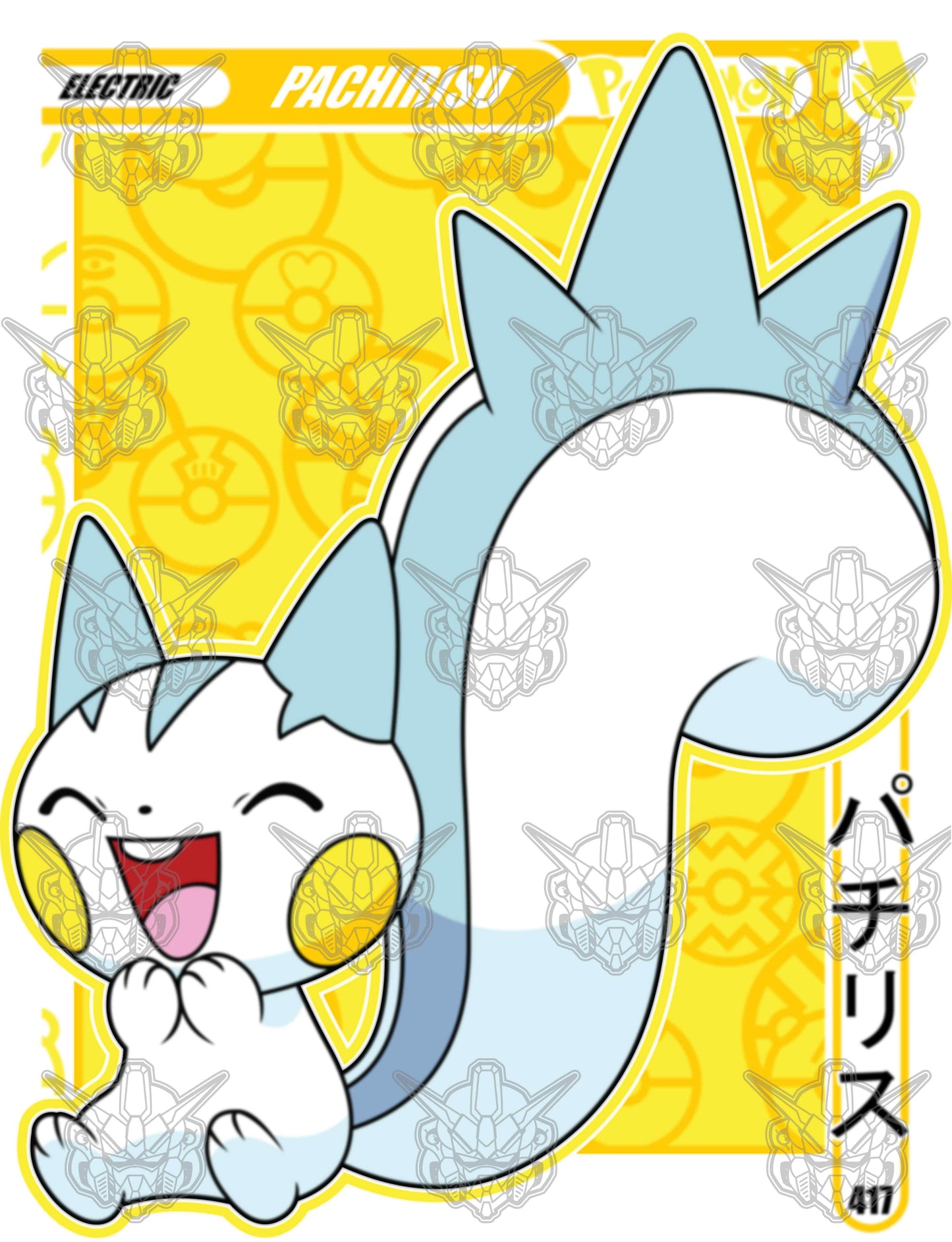 Pokemon - Pachirisu 01 Premium Anime Design, High Quality DTF Print, 100% Cotton Shirt